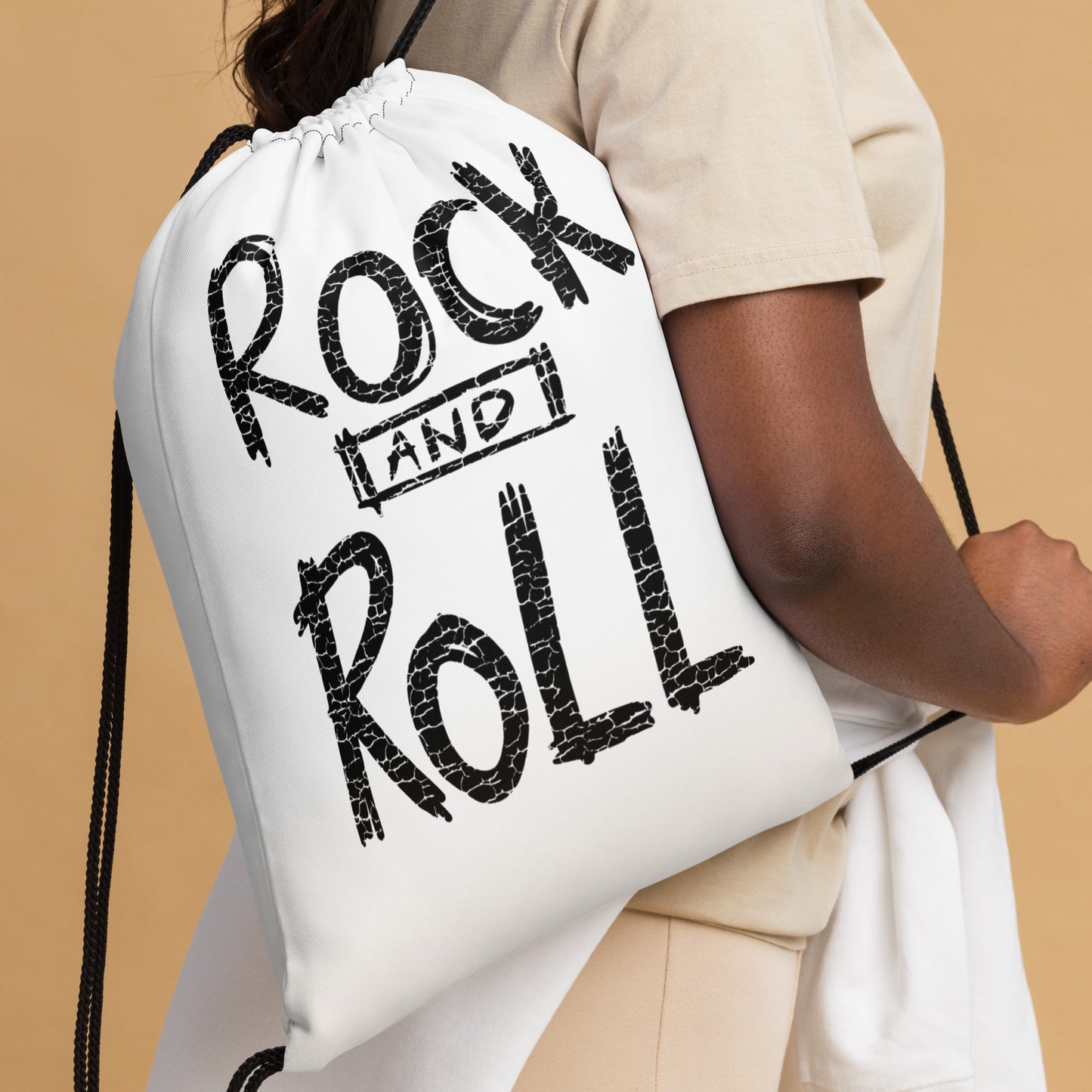 Rock and Roll Drawstring Bag