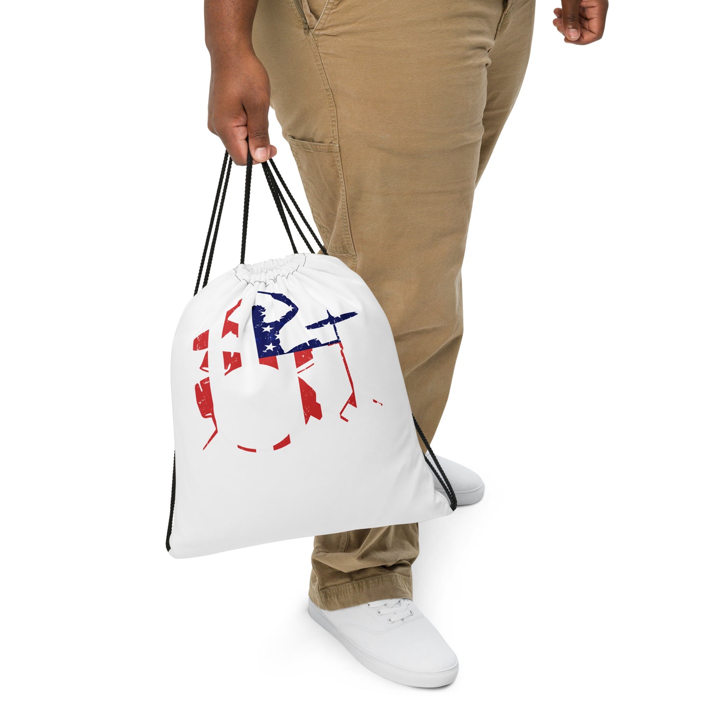 American Drummer Drawstring Bag