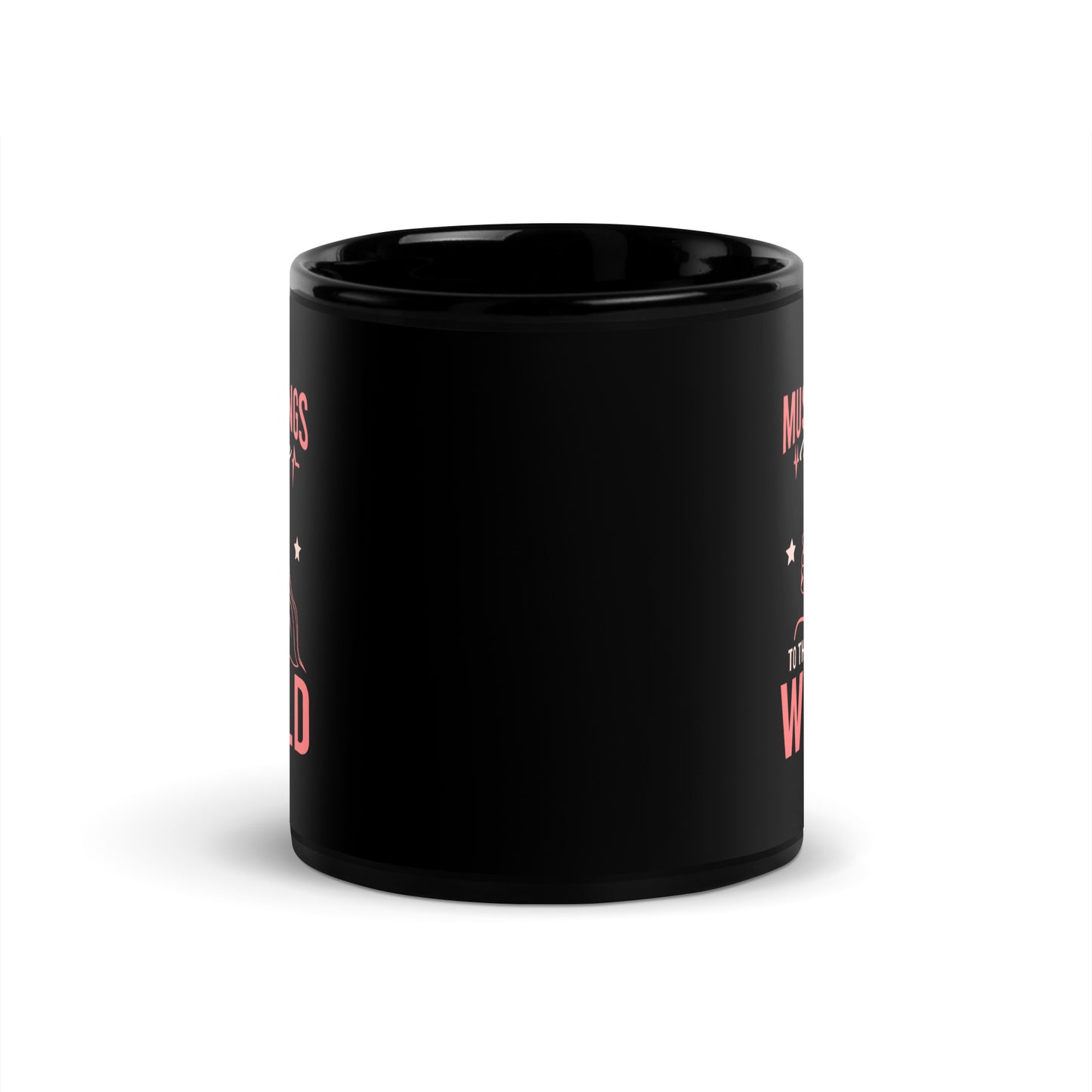 Music Brings Harmony to the World Black Mug