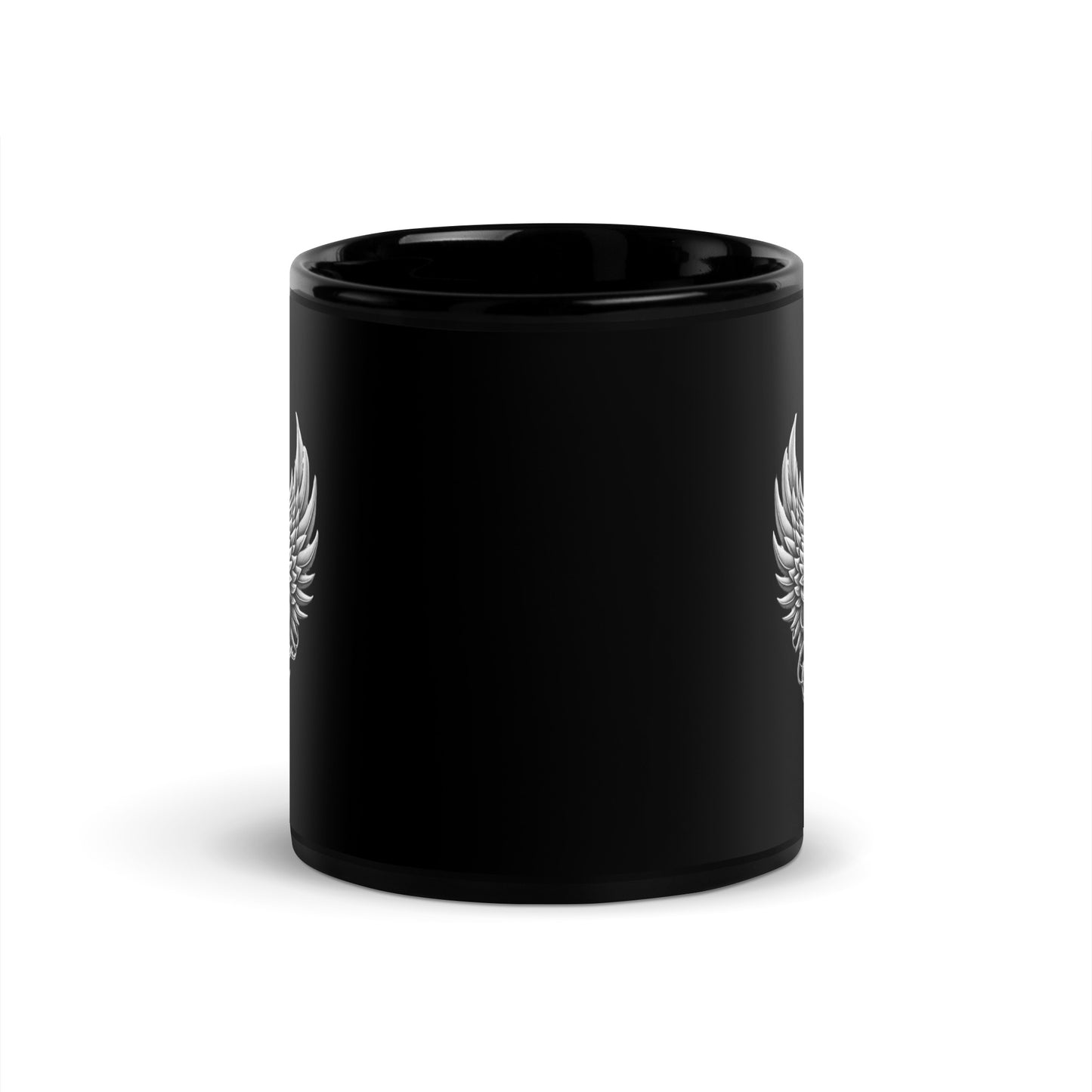 Guitar Angel Wings Black Mug