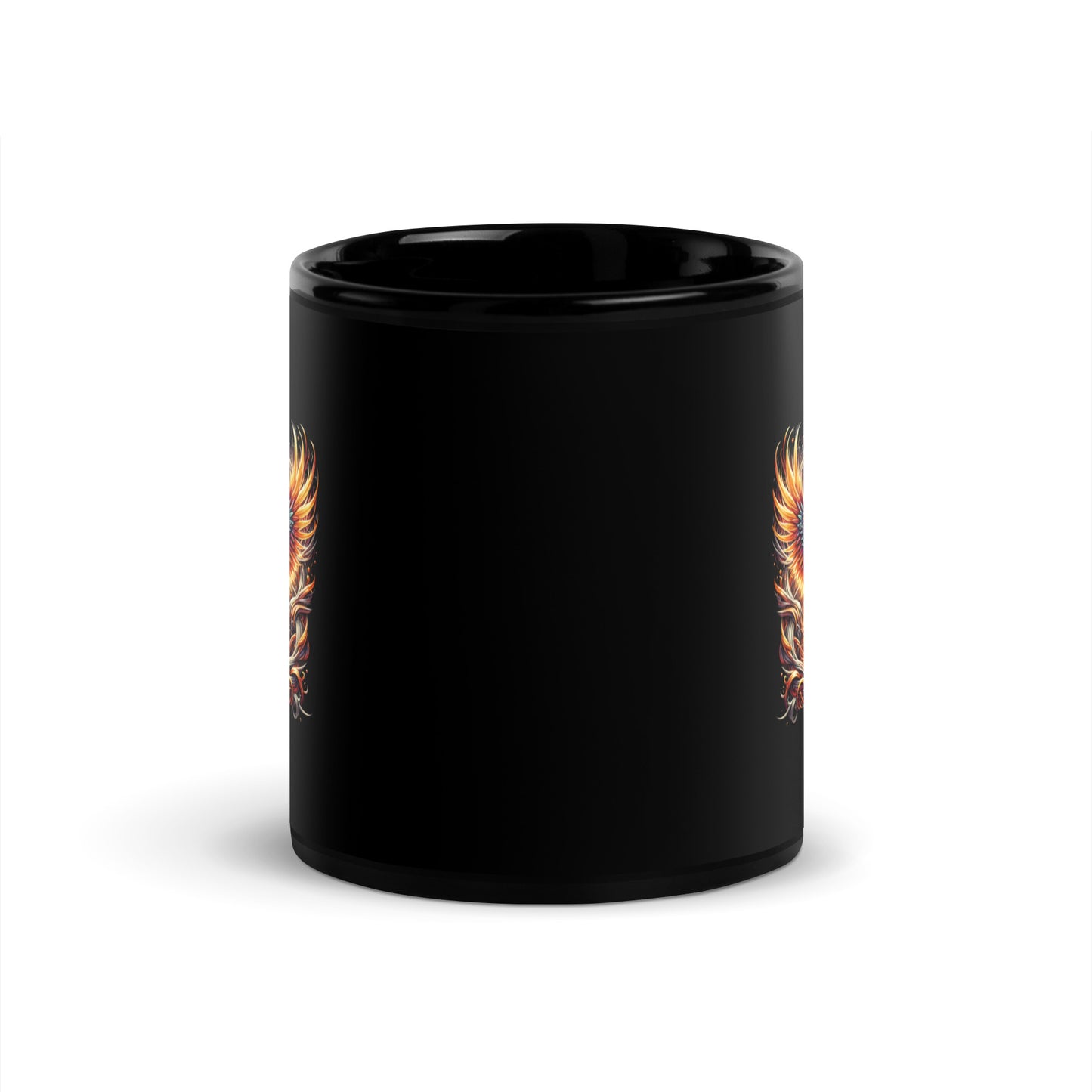 Guitar Eagle Flame Black Mug