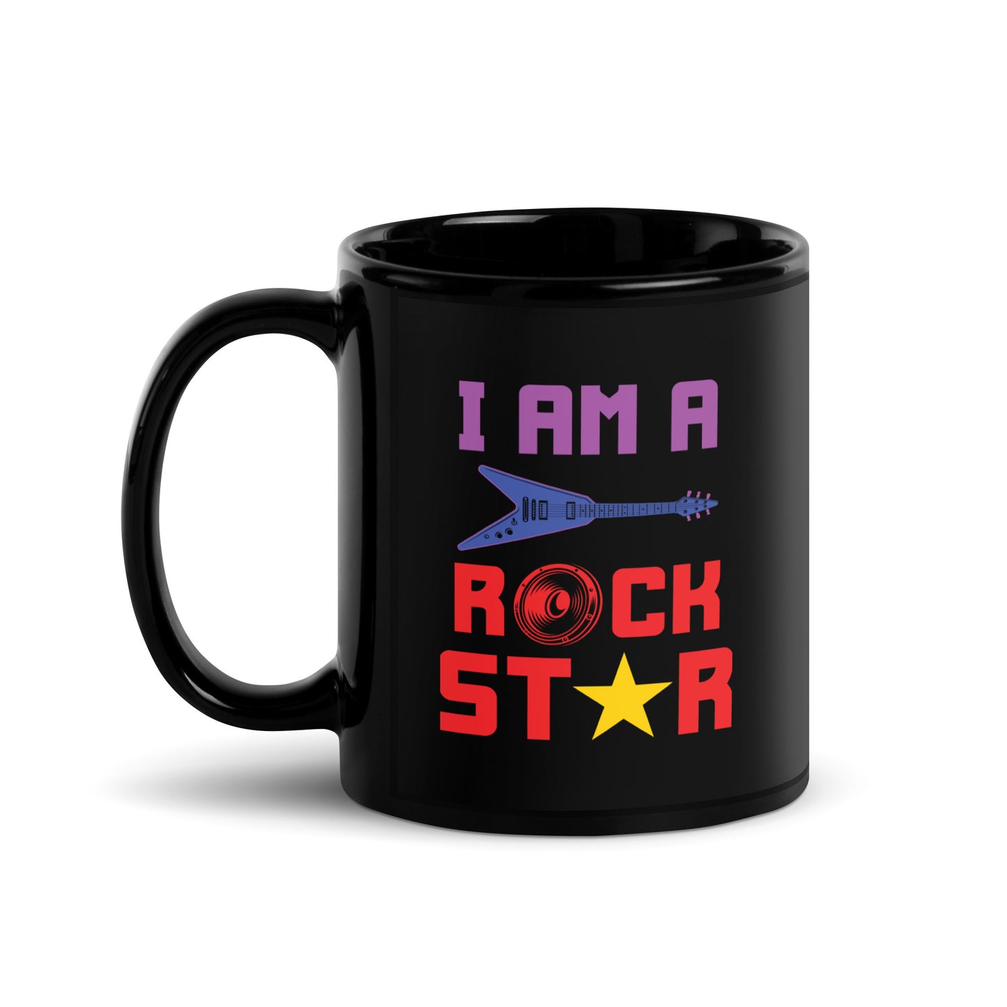 I Am Rockstar Black Mug