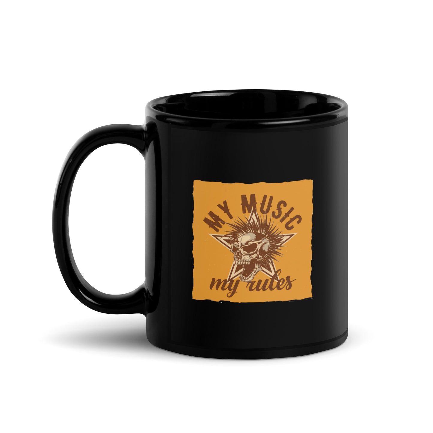 My Music My Rules Black Mug