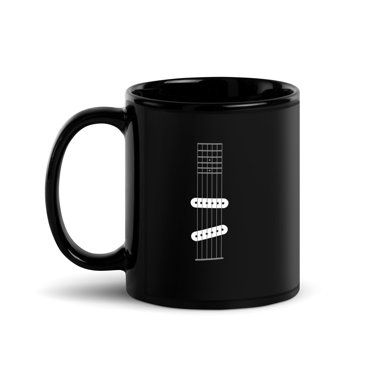 I Love My Guitar Black Mug