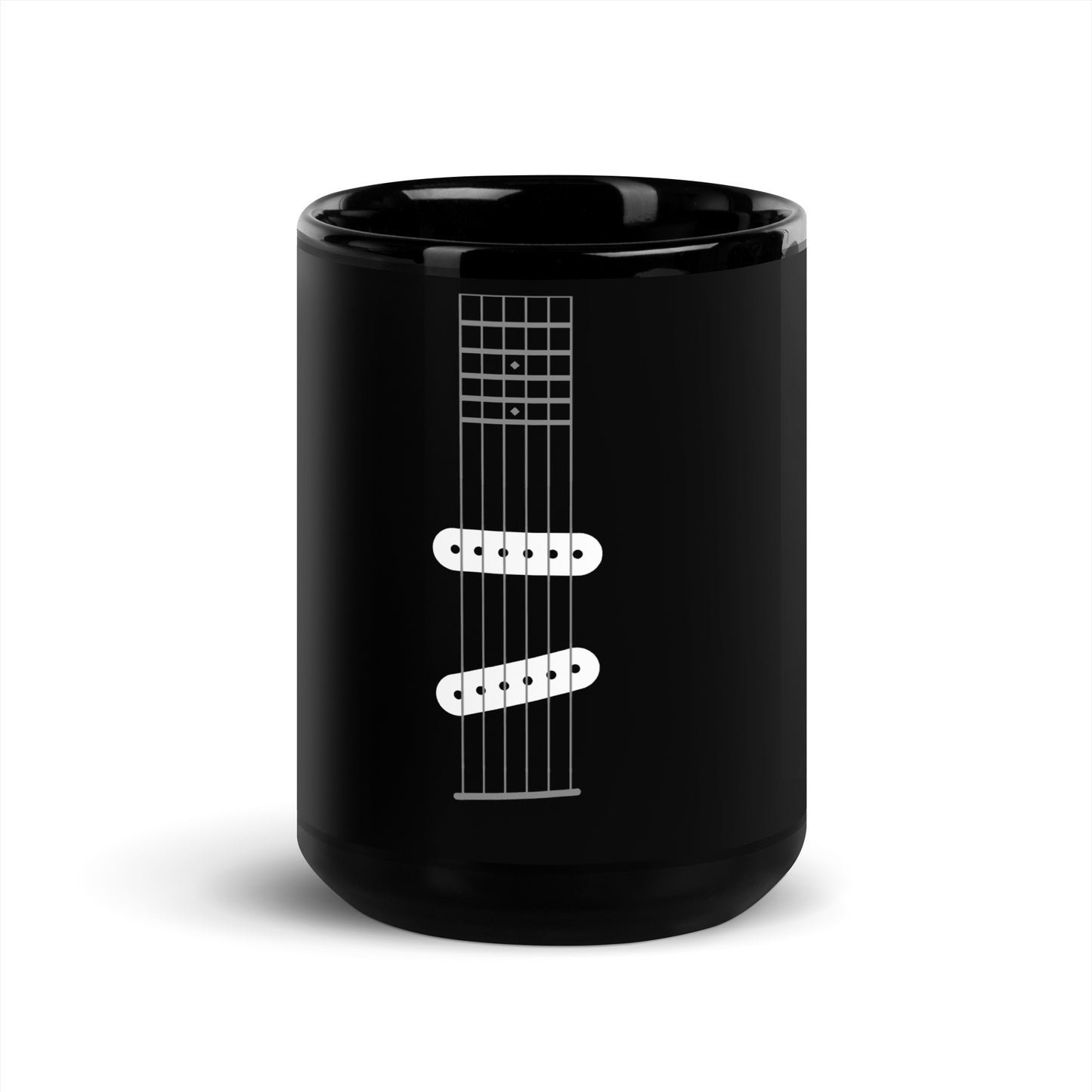 I Love My Guitar Black Mug