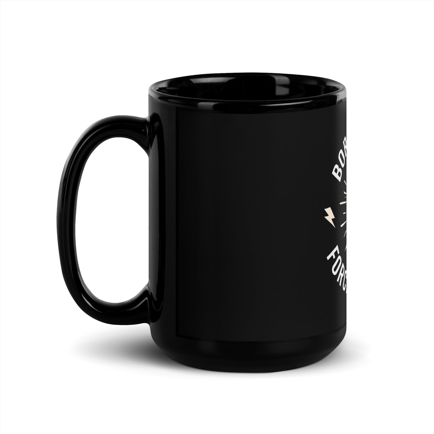 Born To Rock, Forced To Work Black Mug