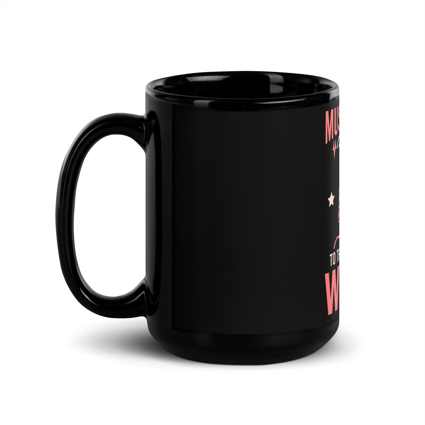 Music Brings Harmony to the World Black Mug
