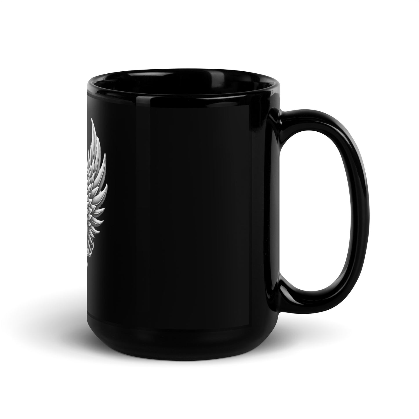 Guitar Angel Wings Black Mug