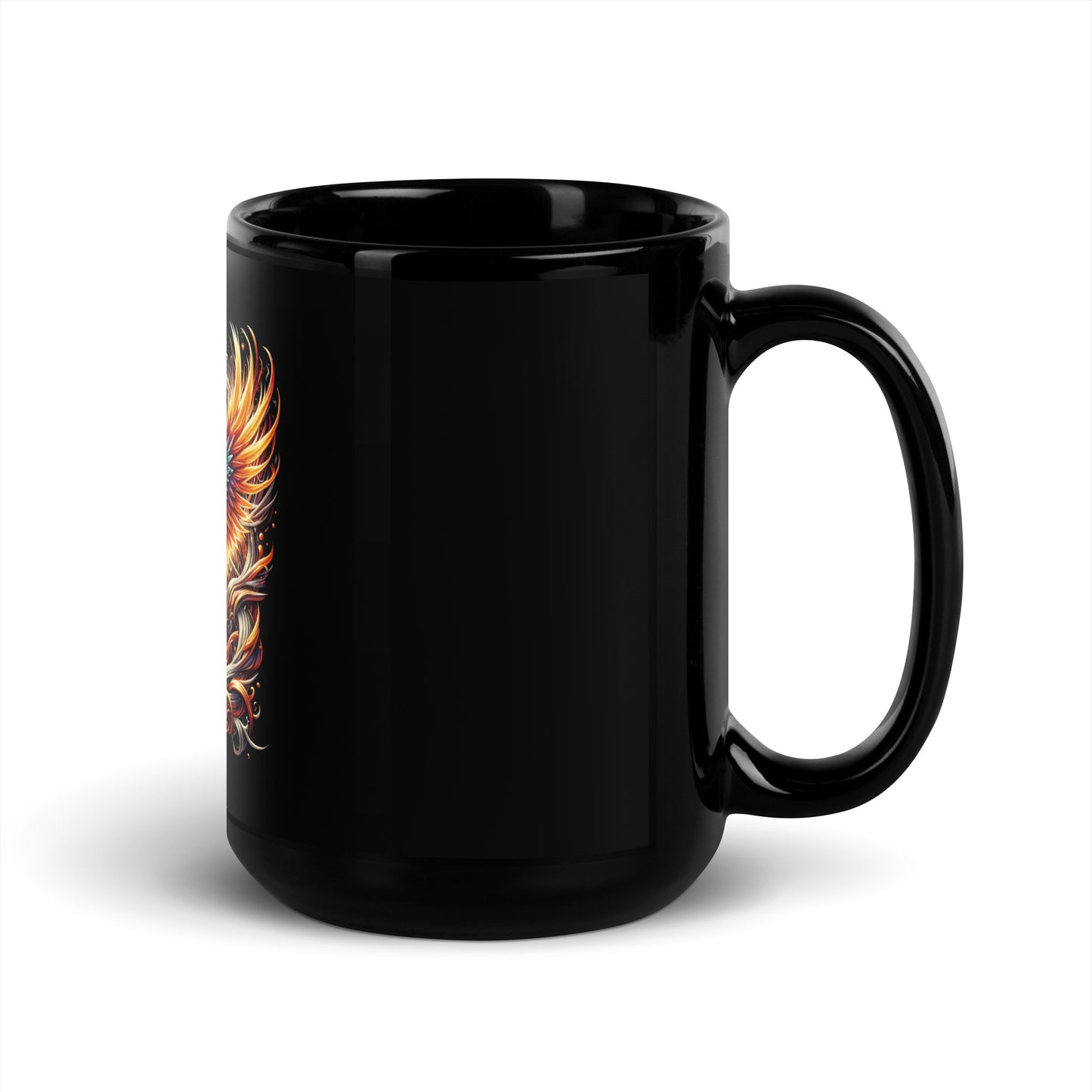 Guitar Eagle Flame Black Mug