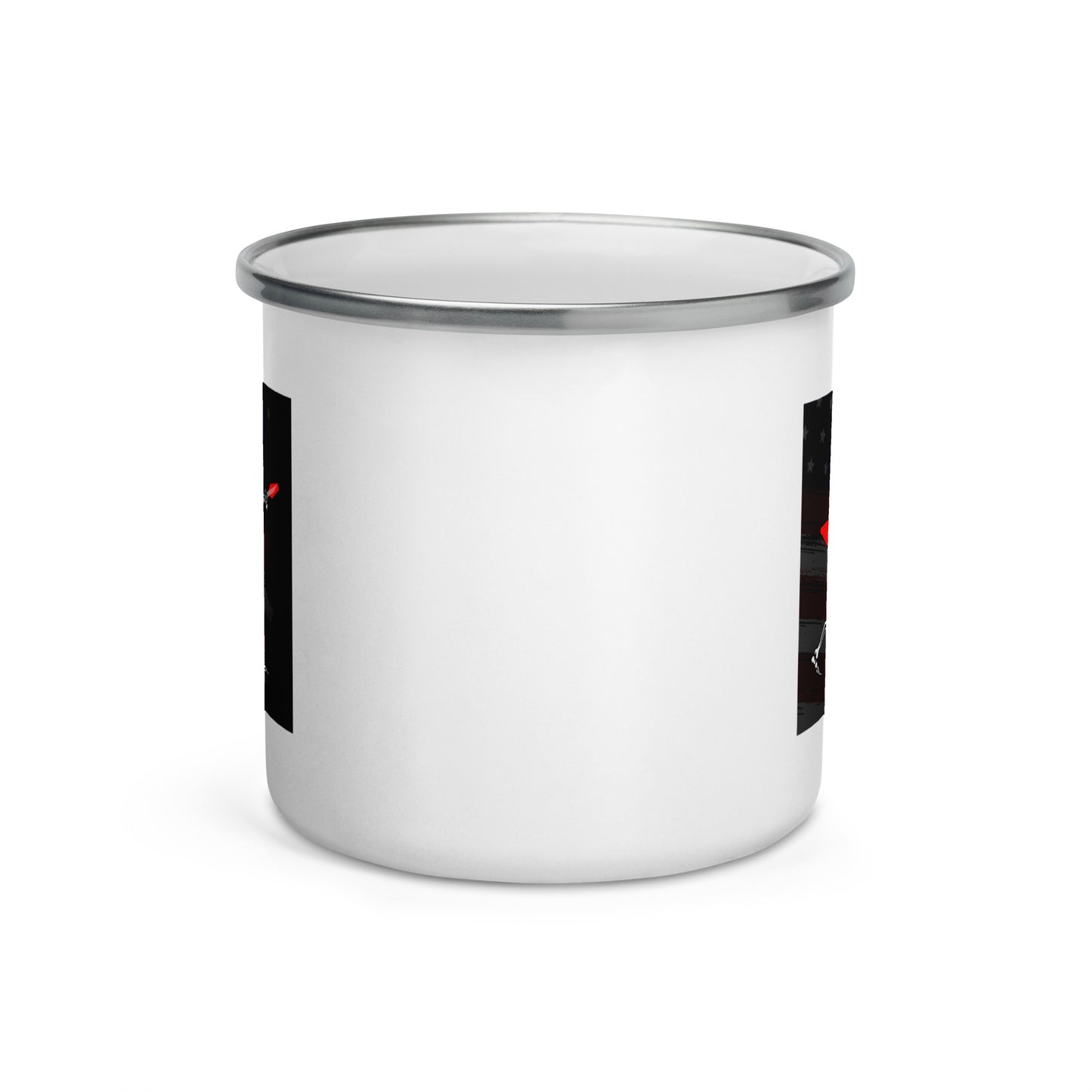 American Guitarist Skeleton Enamel Mug