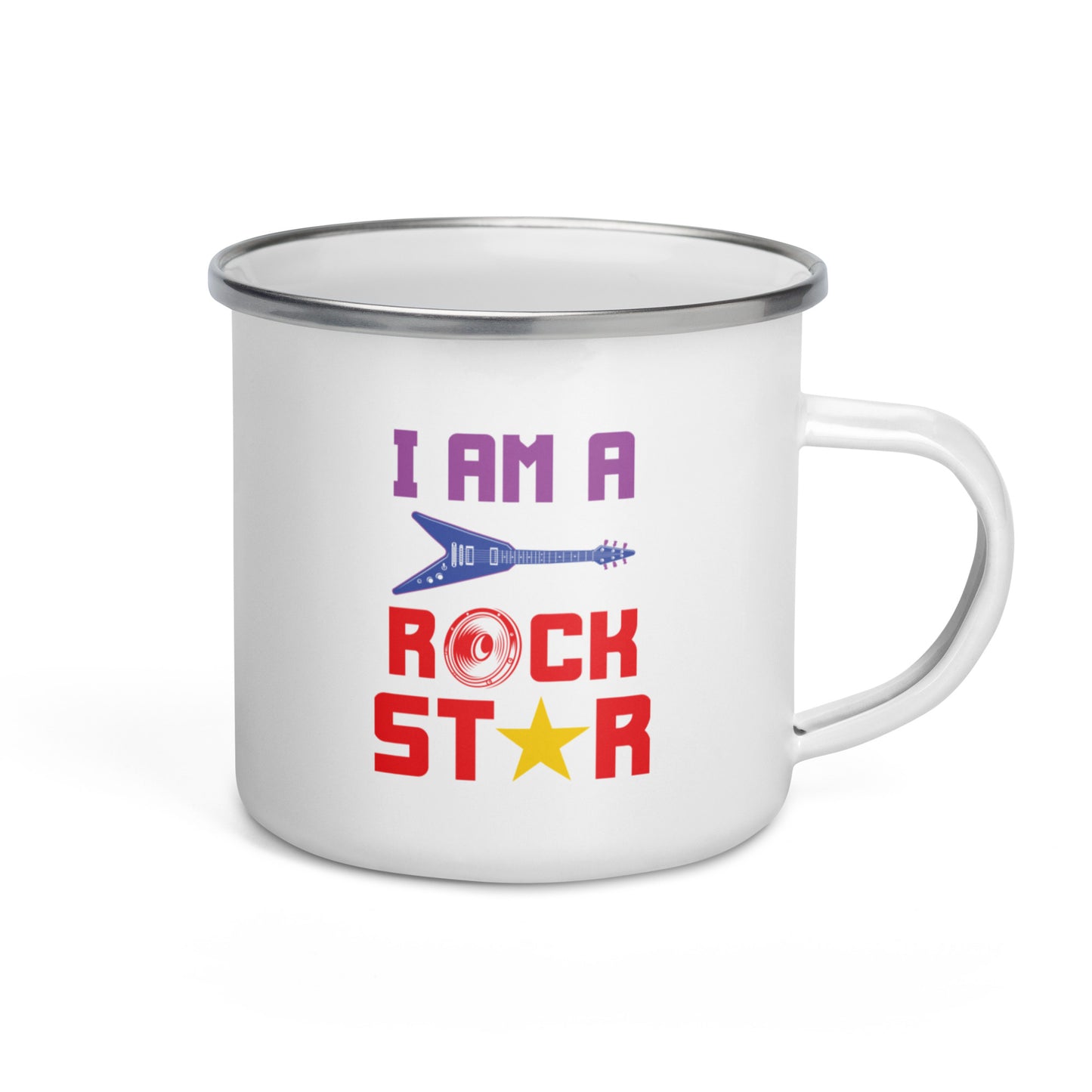 I Am Rockstar Enamel Mug