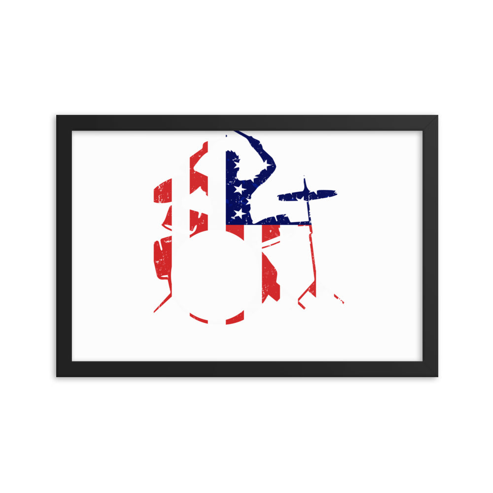 American Drummer Framed Poster