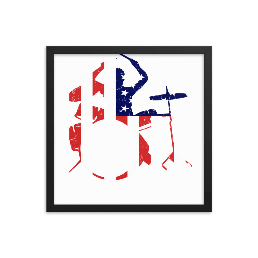American Drummer Framed Poster