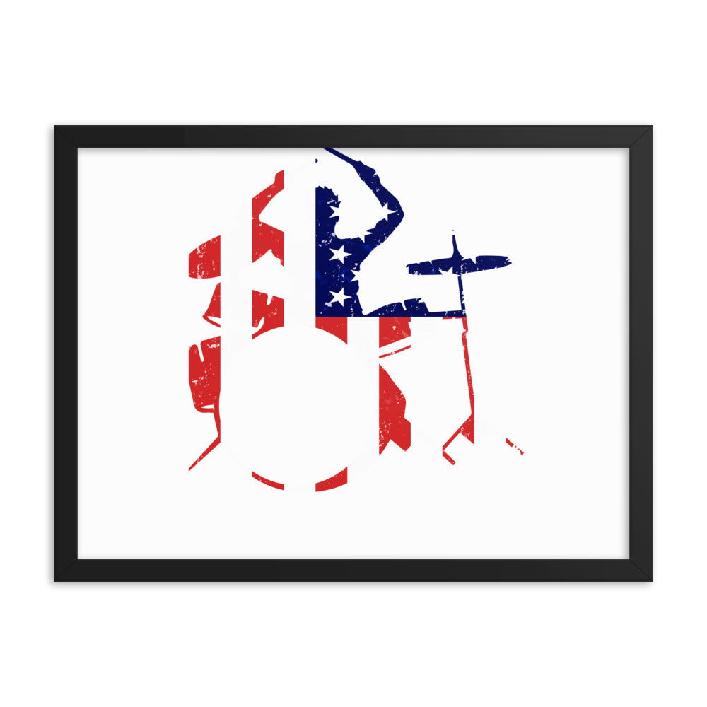American Drummer Framed Poster