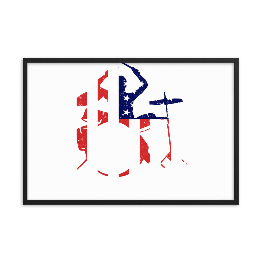 American Drummer Framed Poster