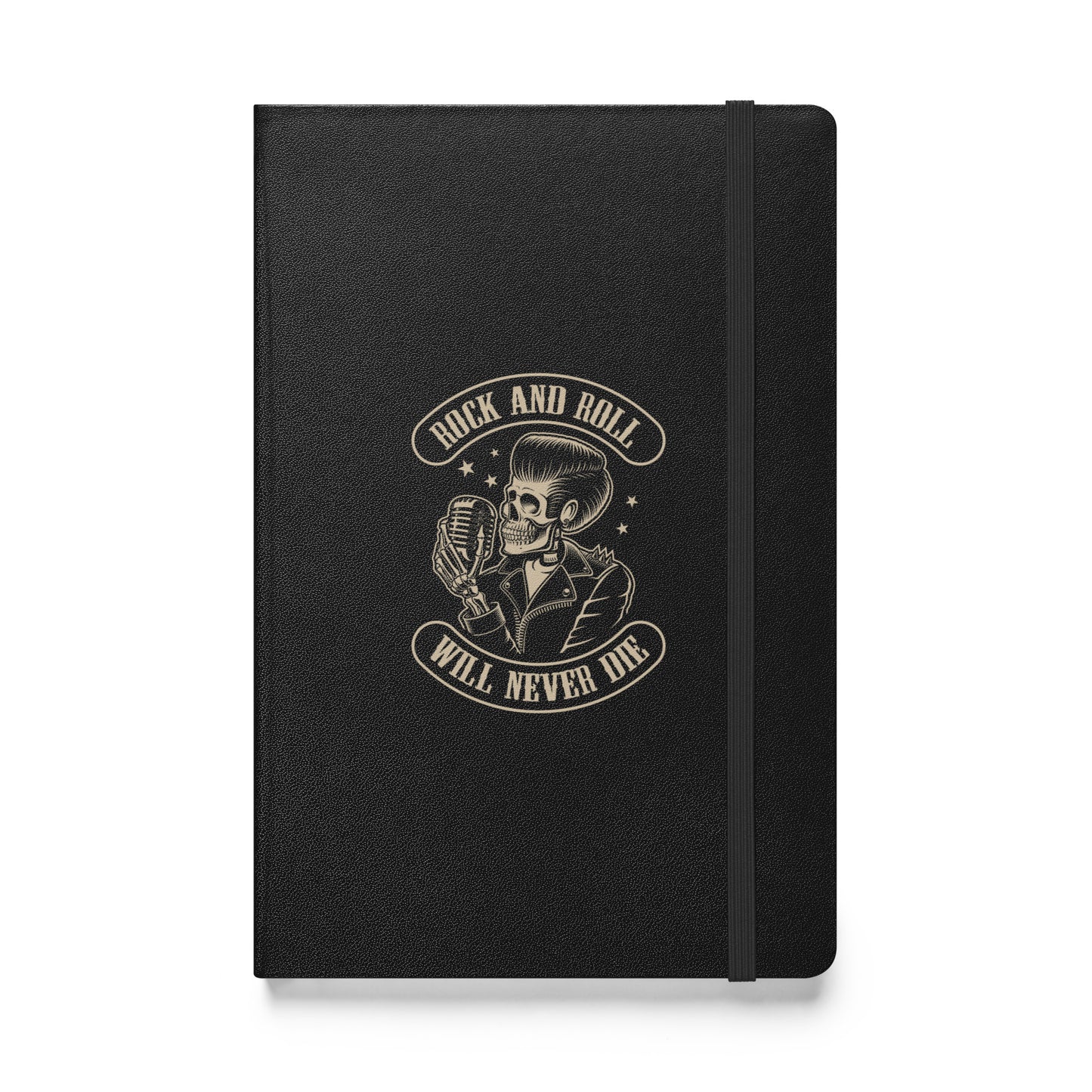 Rock and Roll Will Never Die Hardbound Notebook