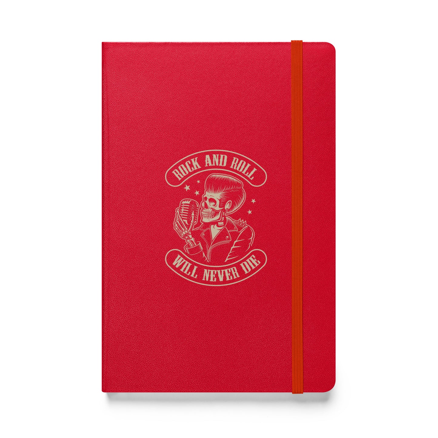 Rock and Roll Will Never Die Hardbound Notebook