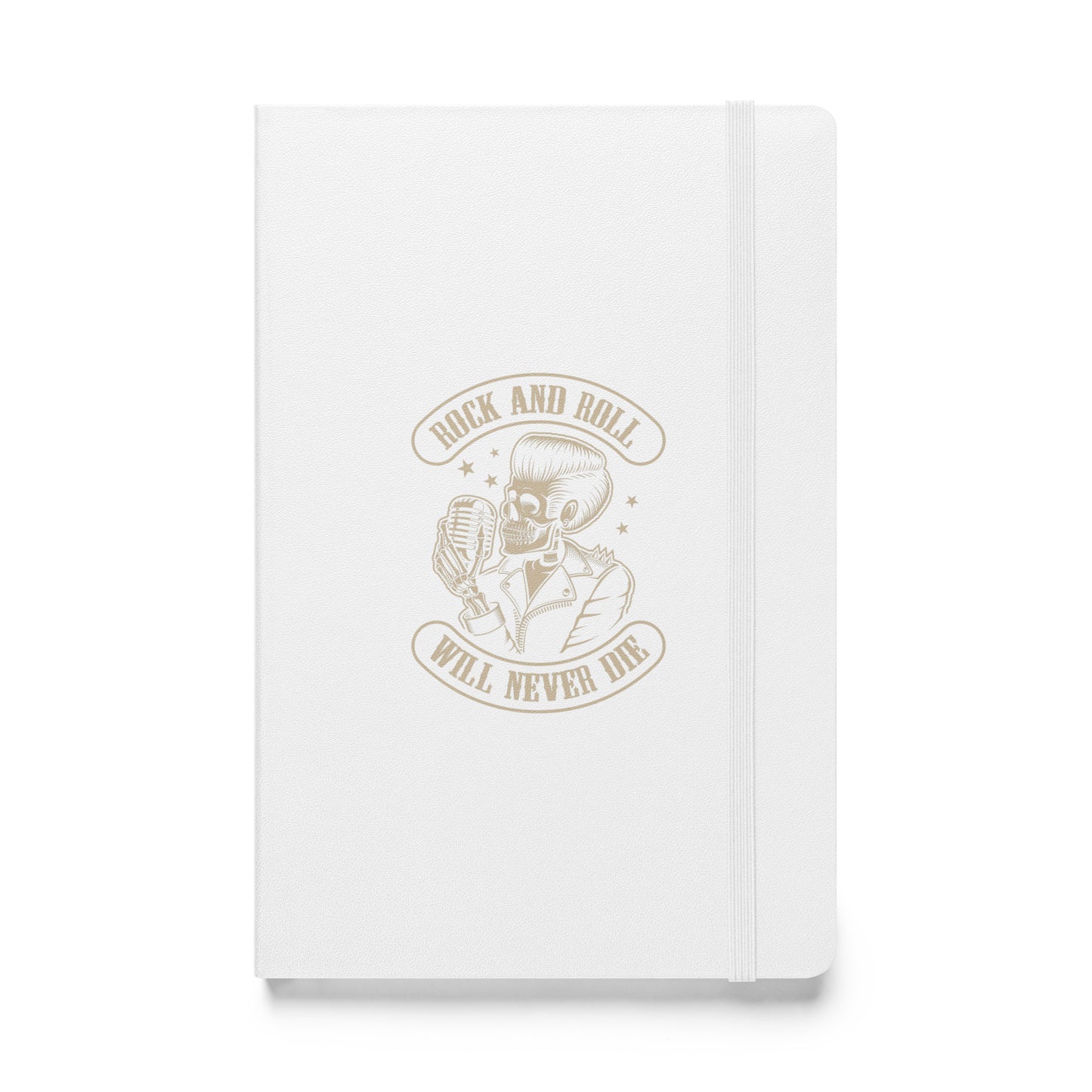 Rock and Roll Will Never Die Hardbound Notebook