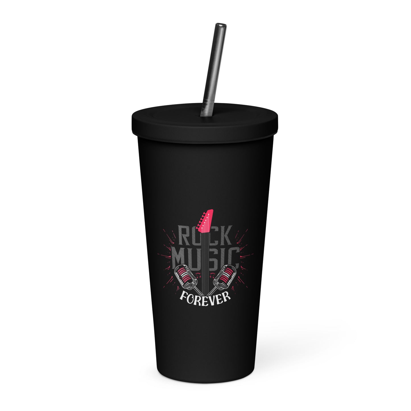 Rock Music Forever Insulated Tumbler with Straw