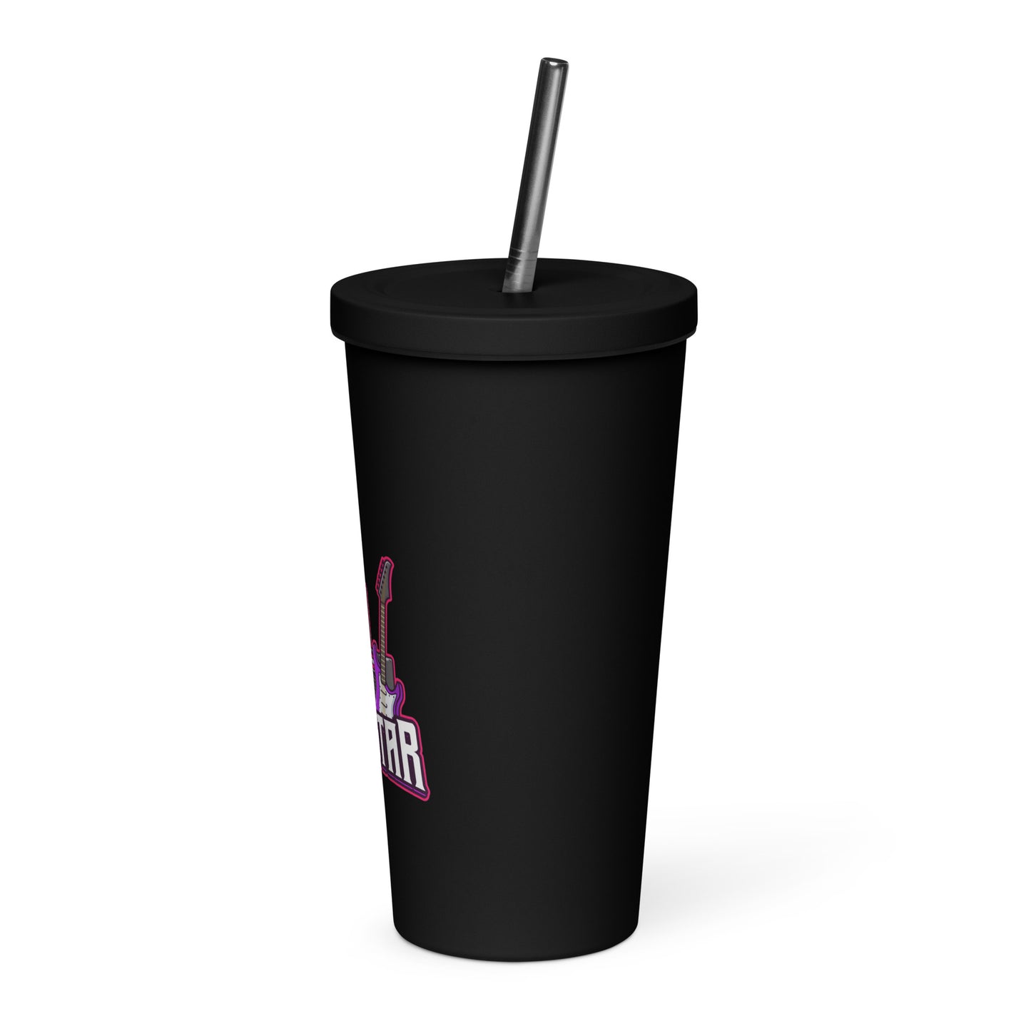 Rockstar Insulated Tumbler with Straw
