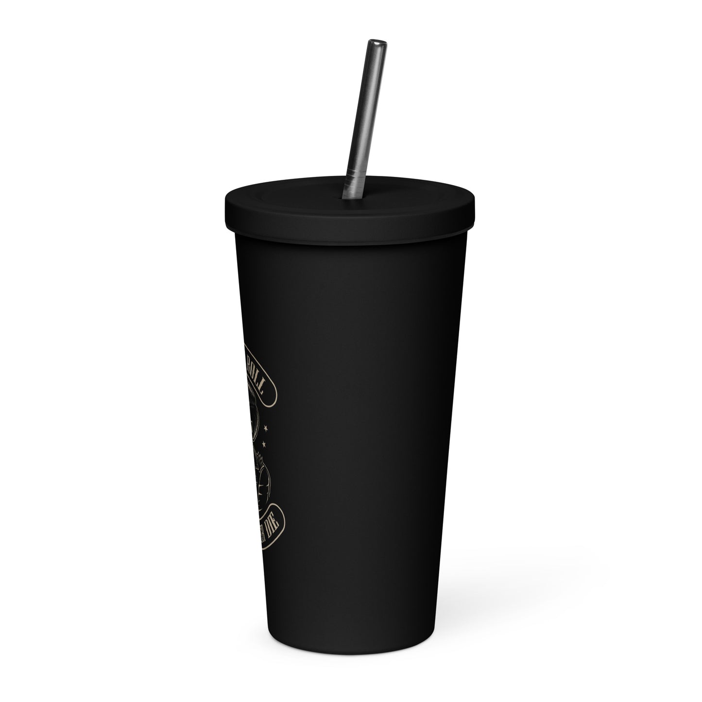 Rock and Roll Will Never Die Insulated Tumbler with Straw