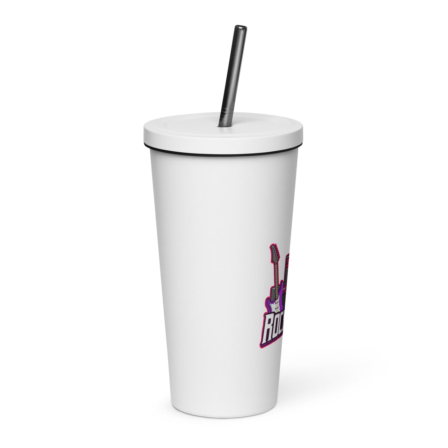 Rockstar Insulated Tumbler with Straw