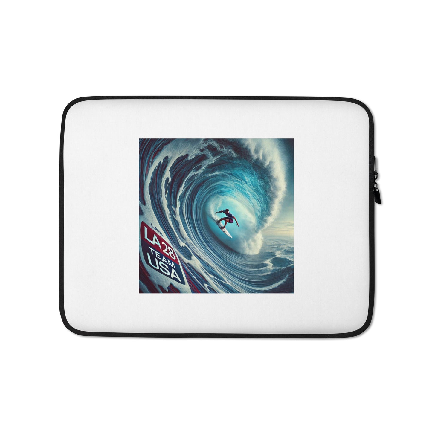 Surrealistic LA28 Team USA Surfer Art Print Laptop Sleeve