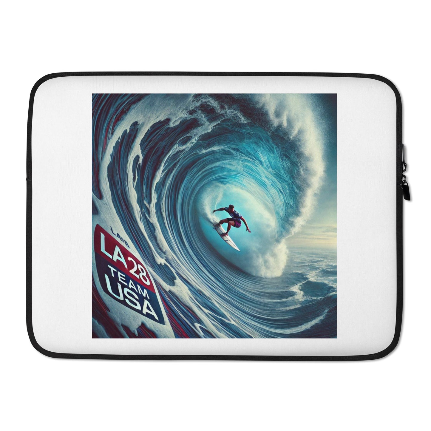 Surrealistic LA28 Team USA Surfer Art Print Laptop Sleeve
