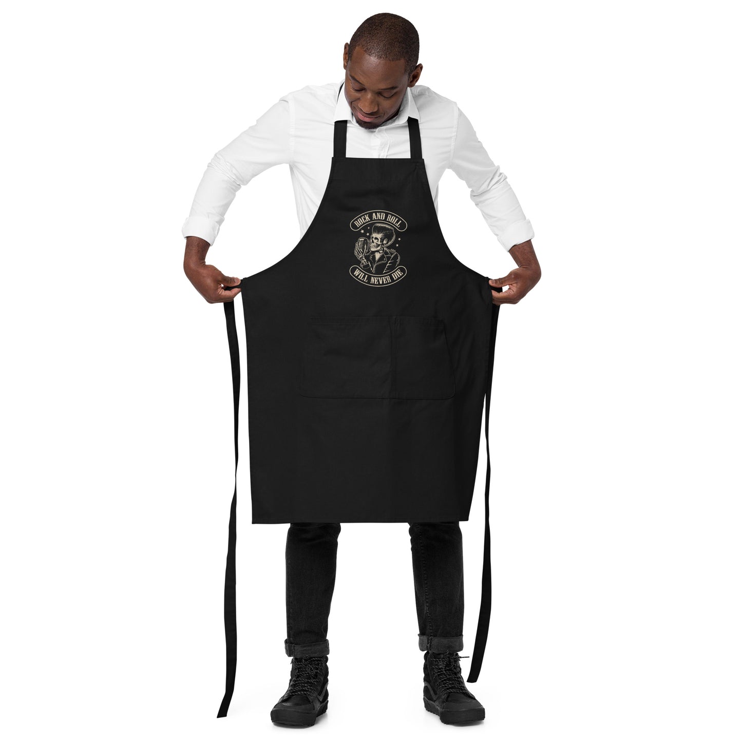 Rock and Roll Will Never Die Apron