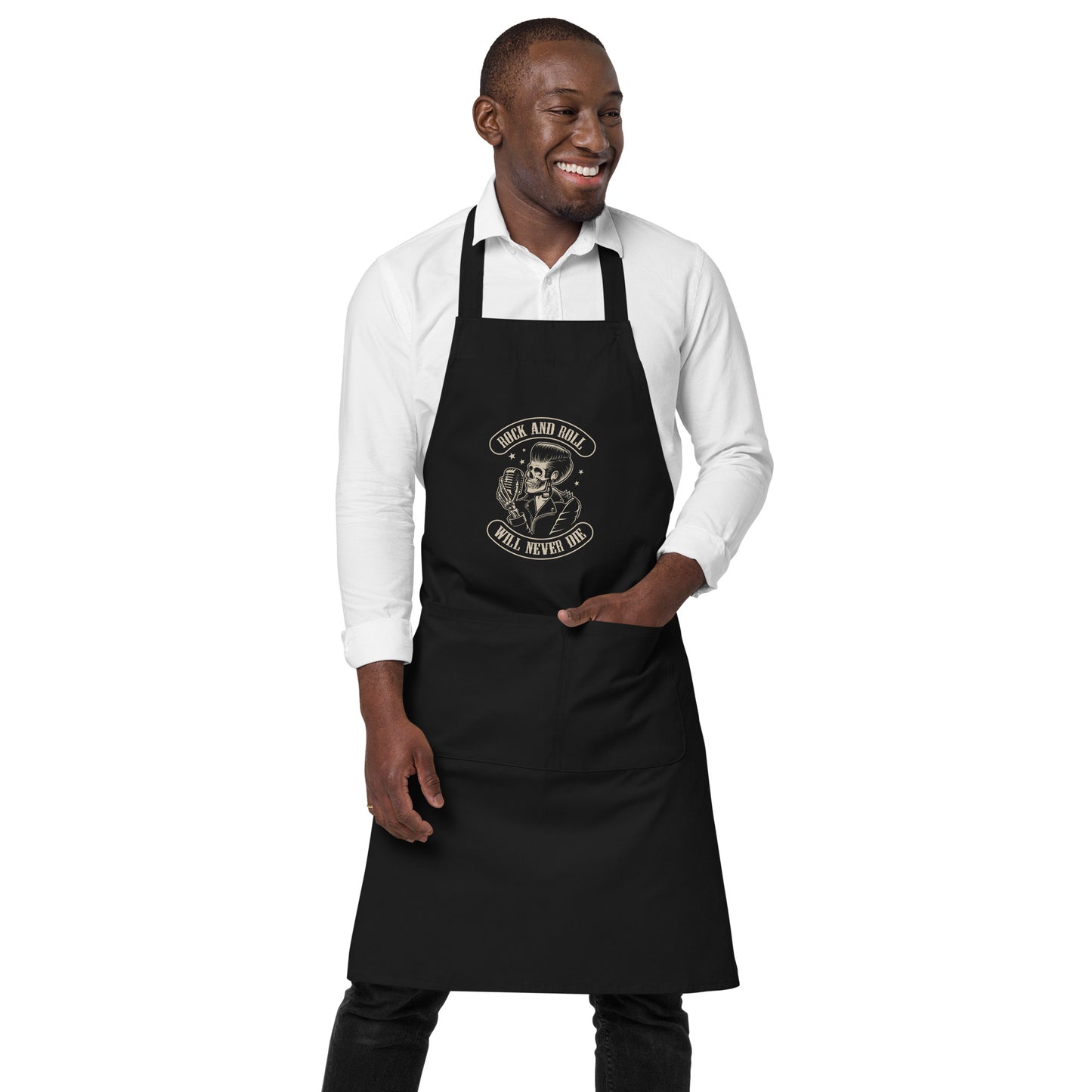 Rock and Roll Will Never Die Apron