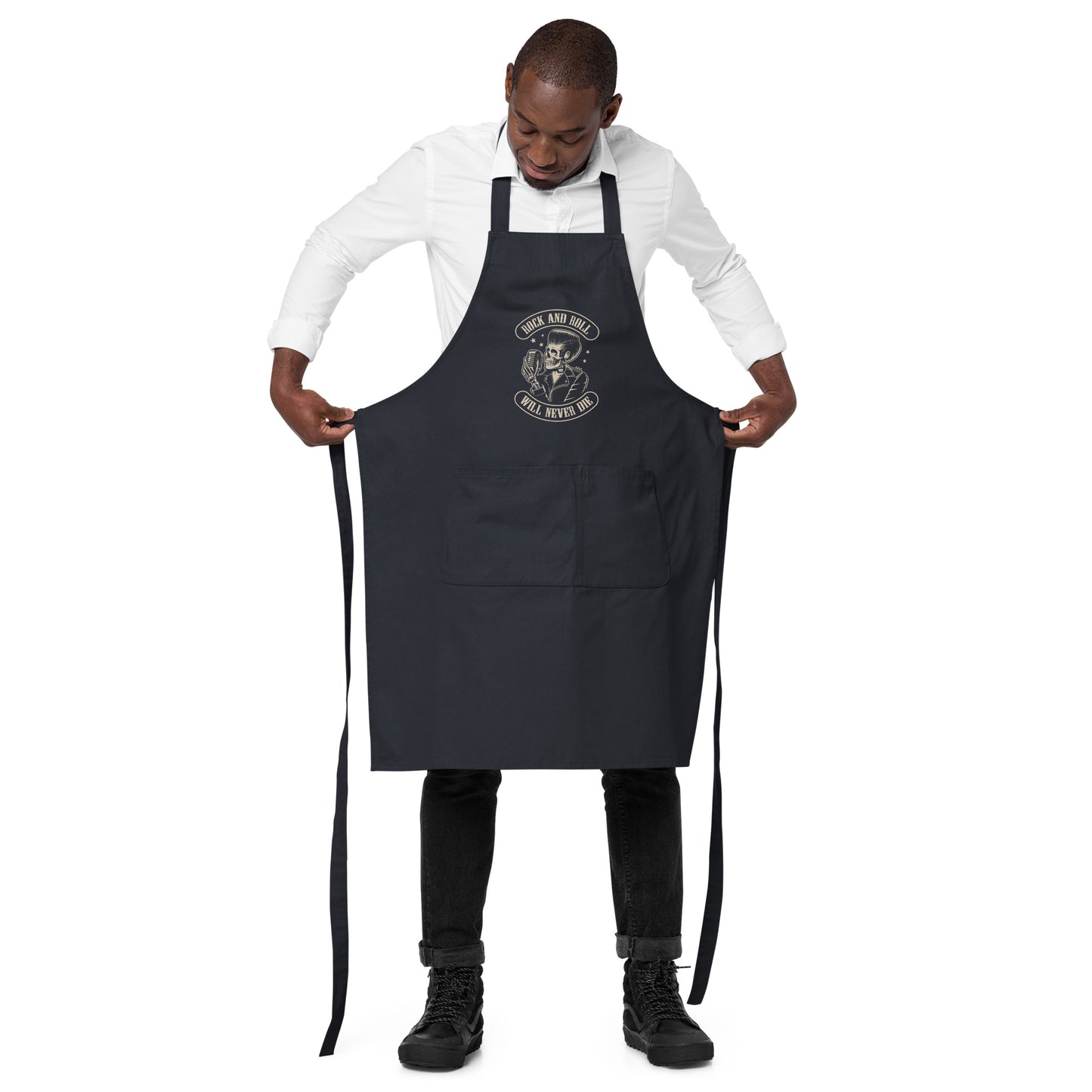 Rock and Roll Will Never Die Apron