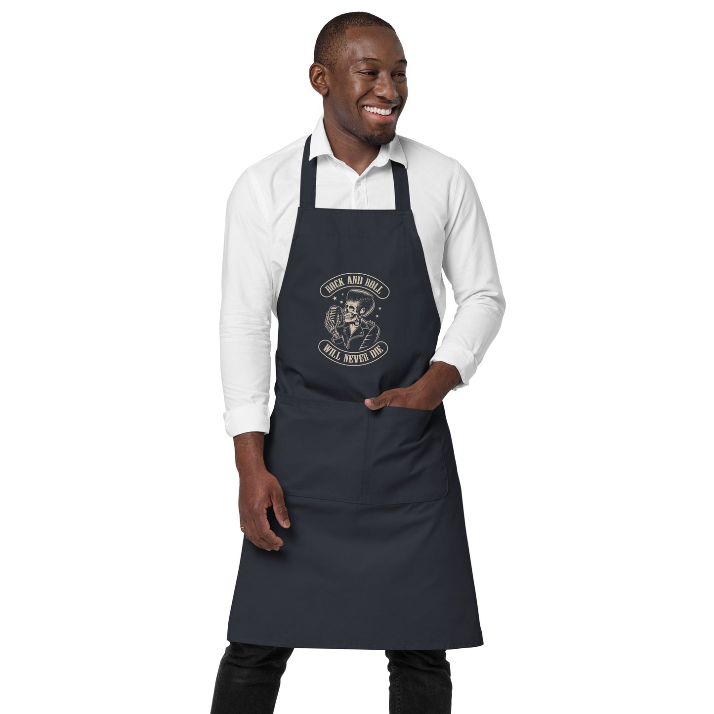 Rock and Roll Will Never Die Apron