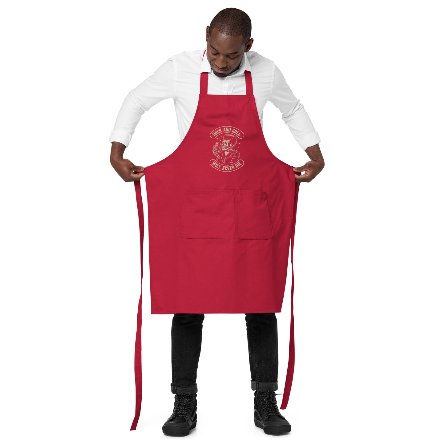 Rock and Roll Will Never Die Apron