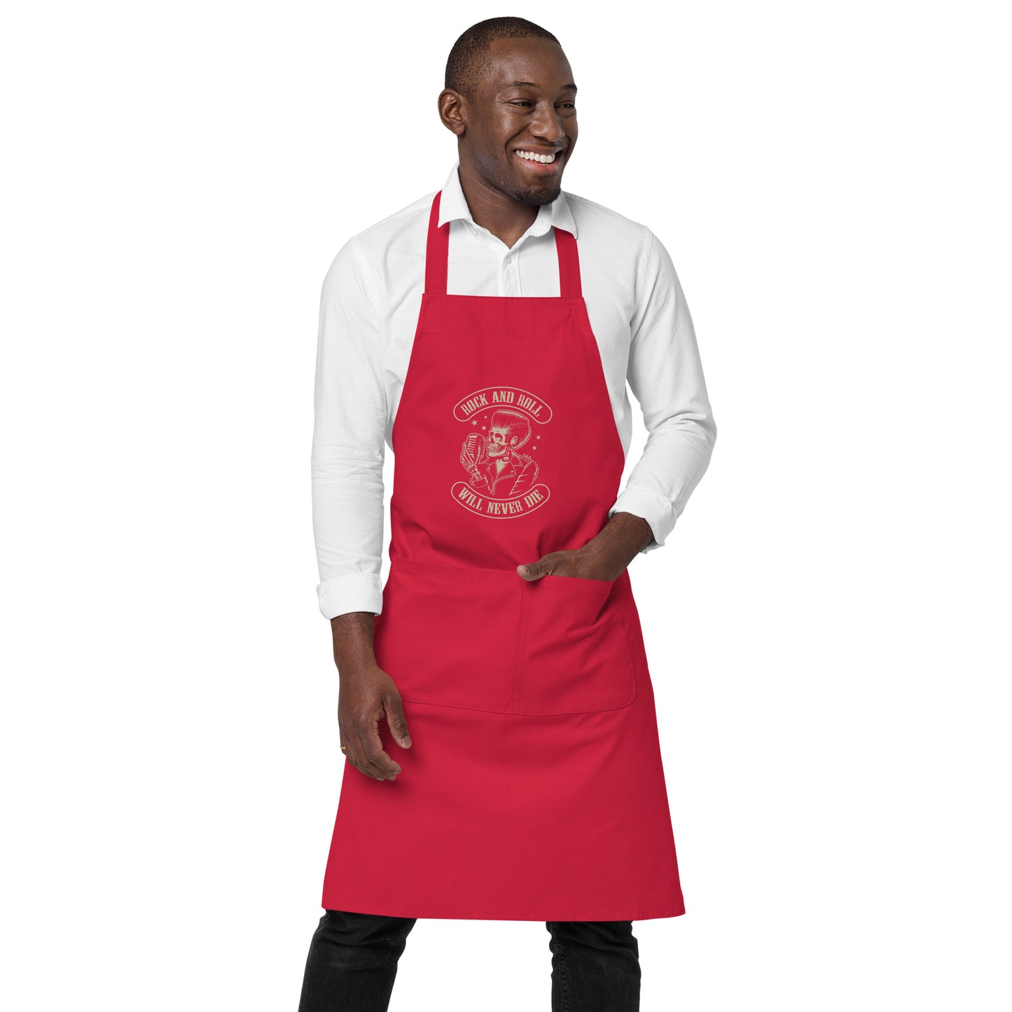 Rock and Roll Will Never Die Apron