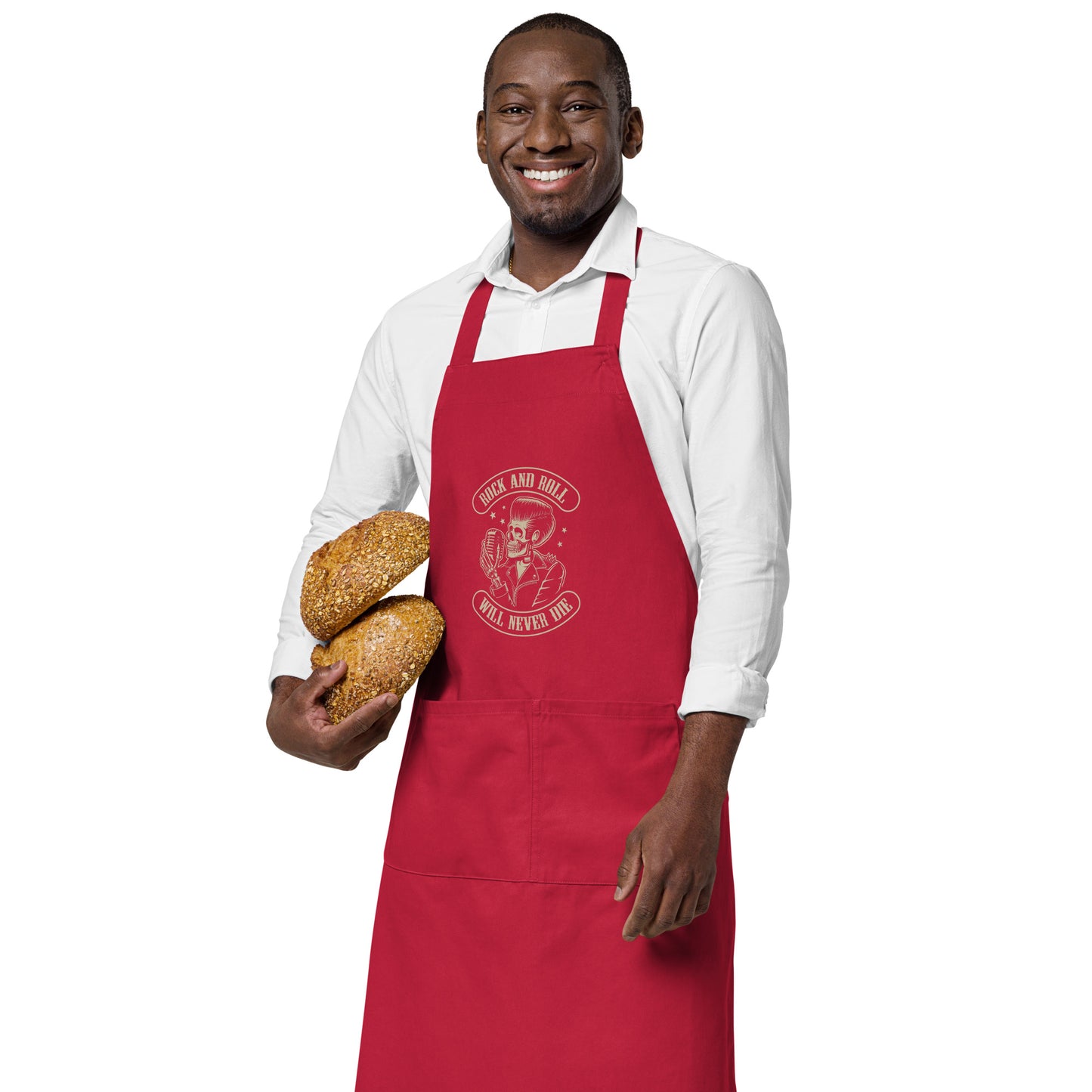 Rock and Roll Will Never Die Apron