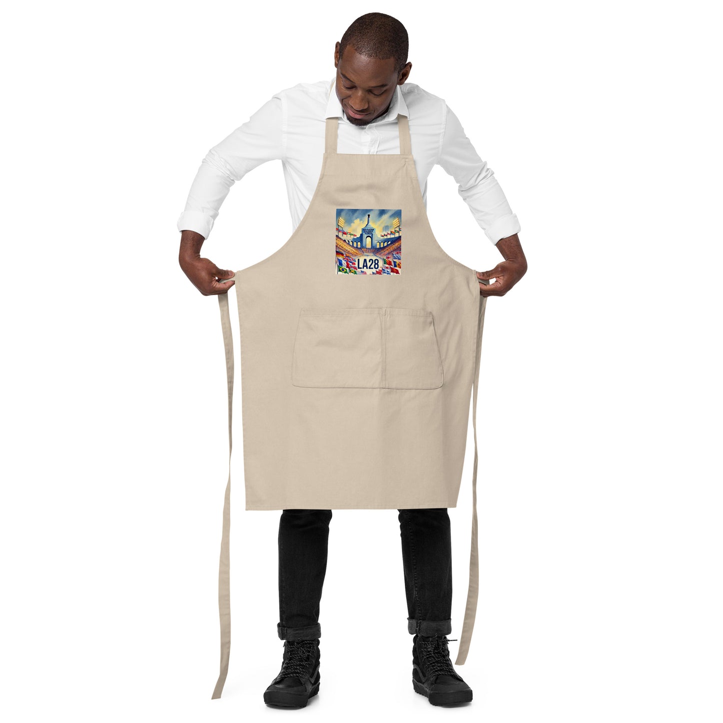 Flags of Nations at Los Angeles Memorial Coliseum LA28 Apron