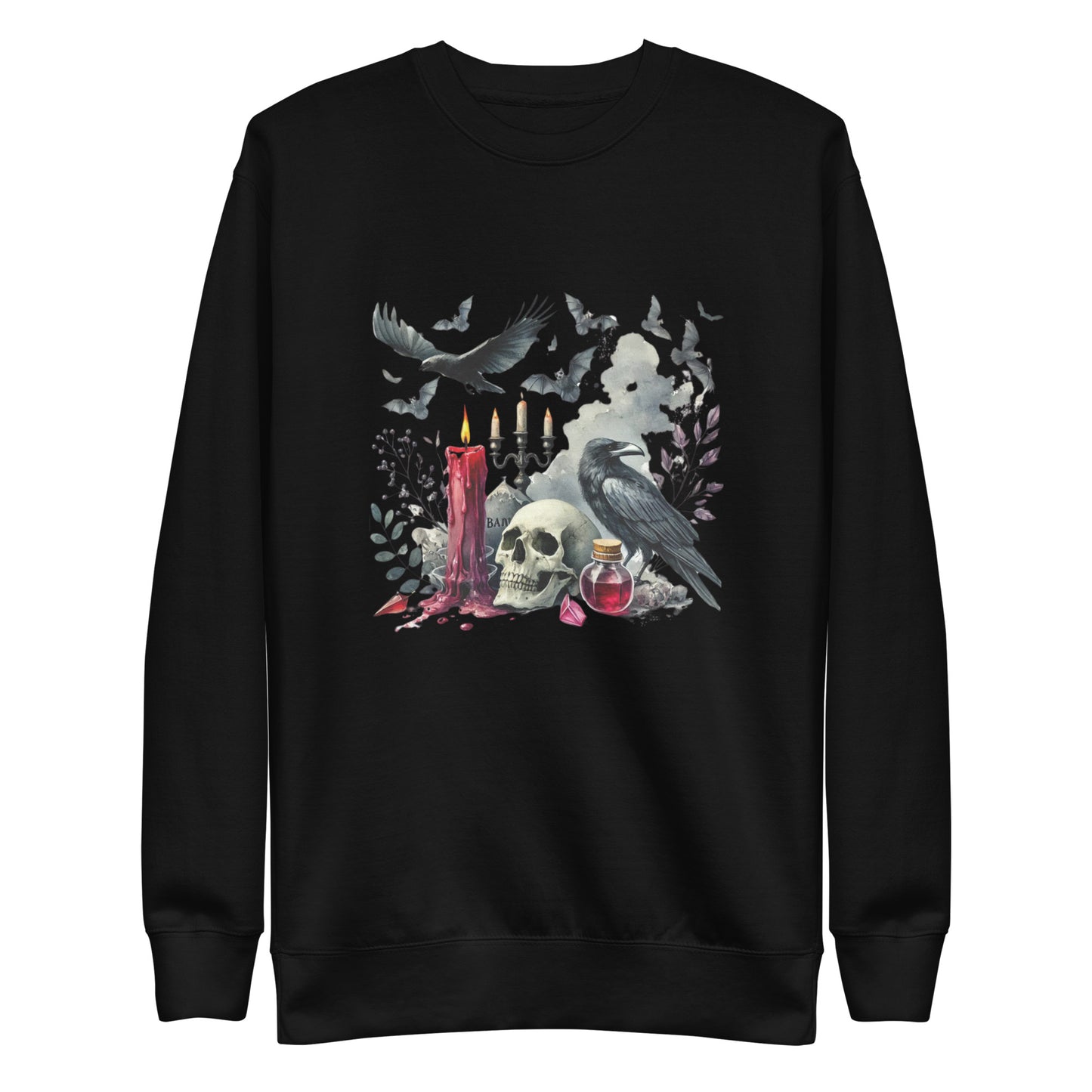 Scary Bats, Skulls, and Candle Sweatshirt