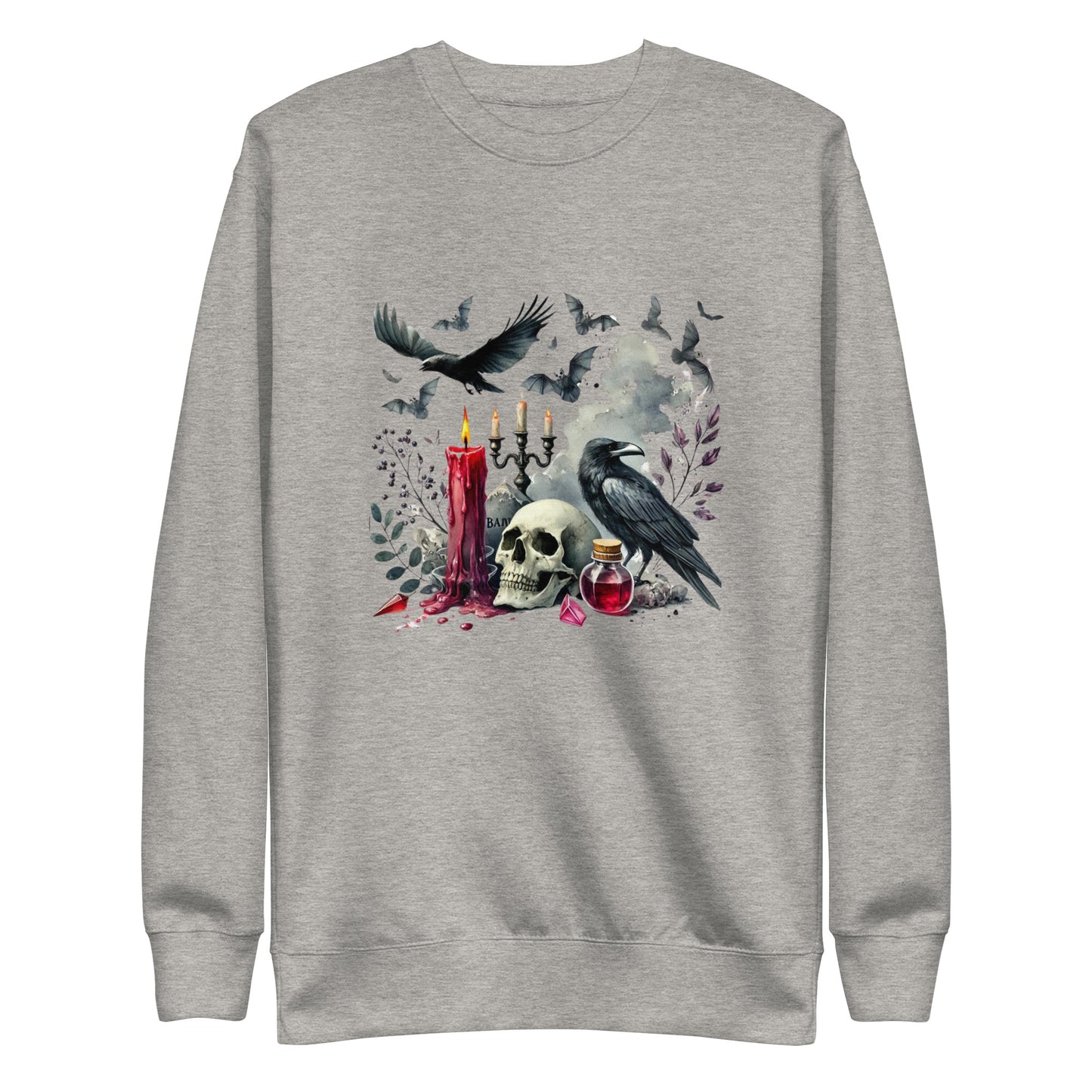 Scary Bats, Skulls, and Candle Sweatshirt