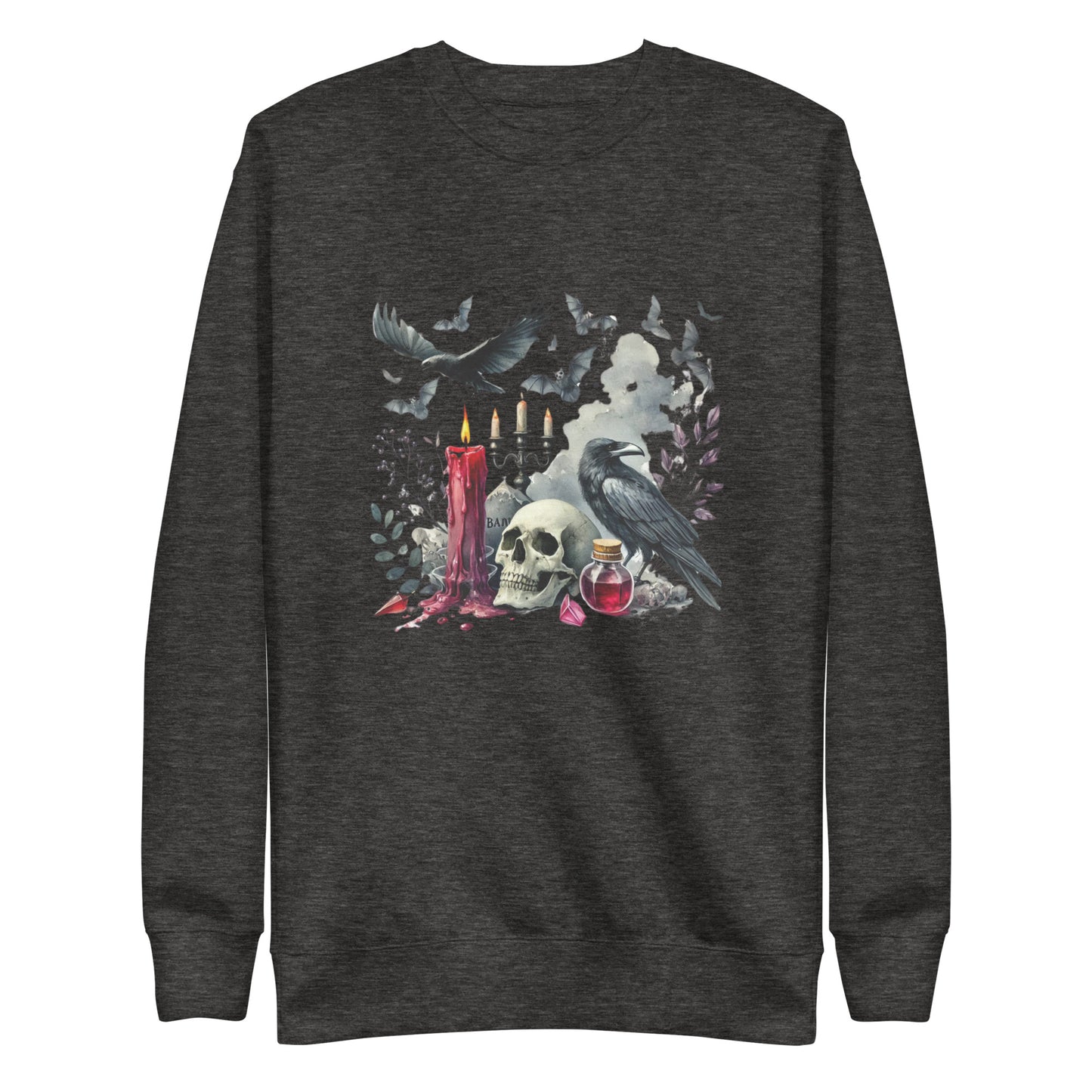 Scary Bats, Skulls, and Candle Sweatshirt