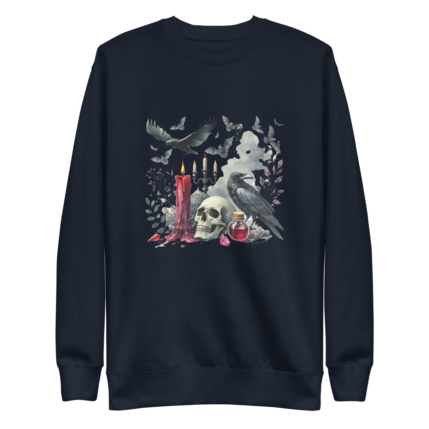 Scary Bats, Skulls, and Candle Sweatshirt