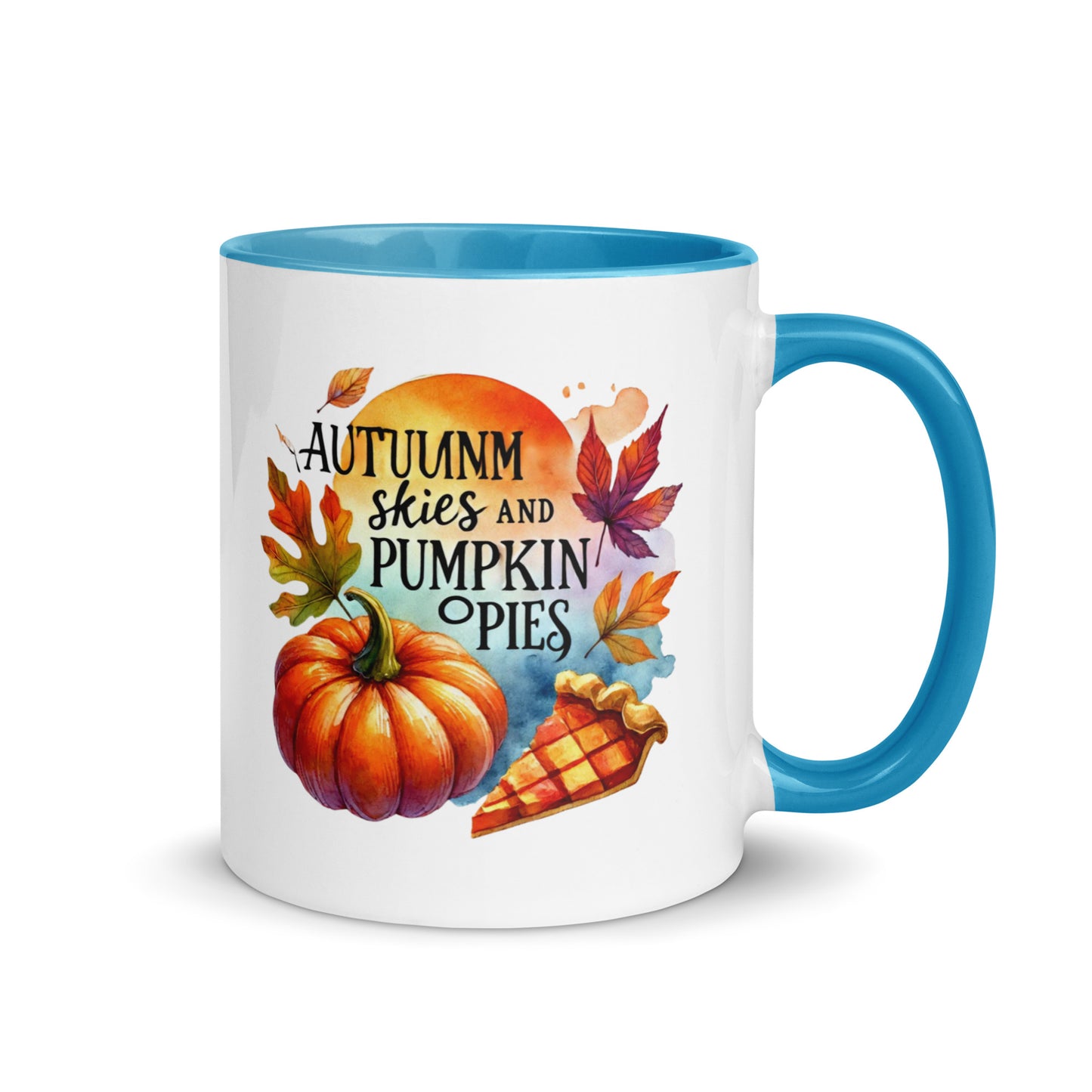 Autumn Skies and Pumpkin Pies Color Mug