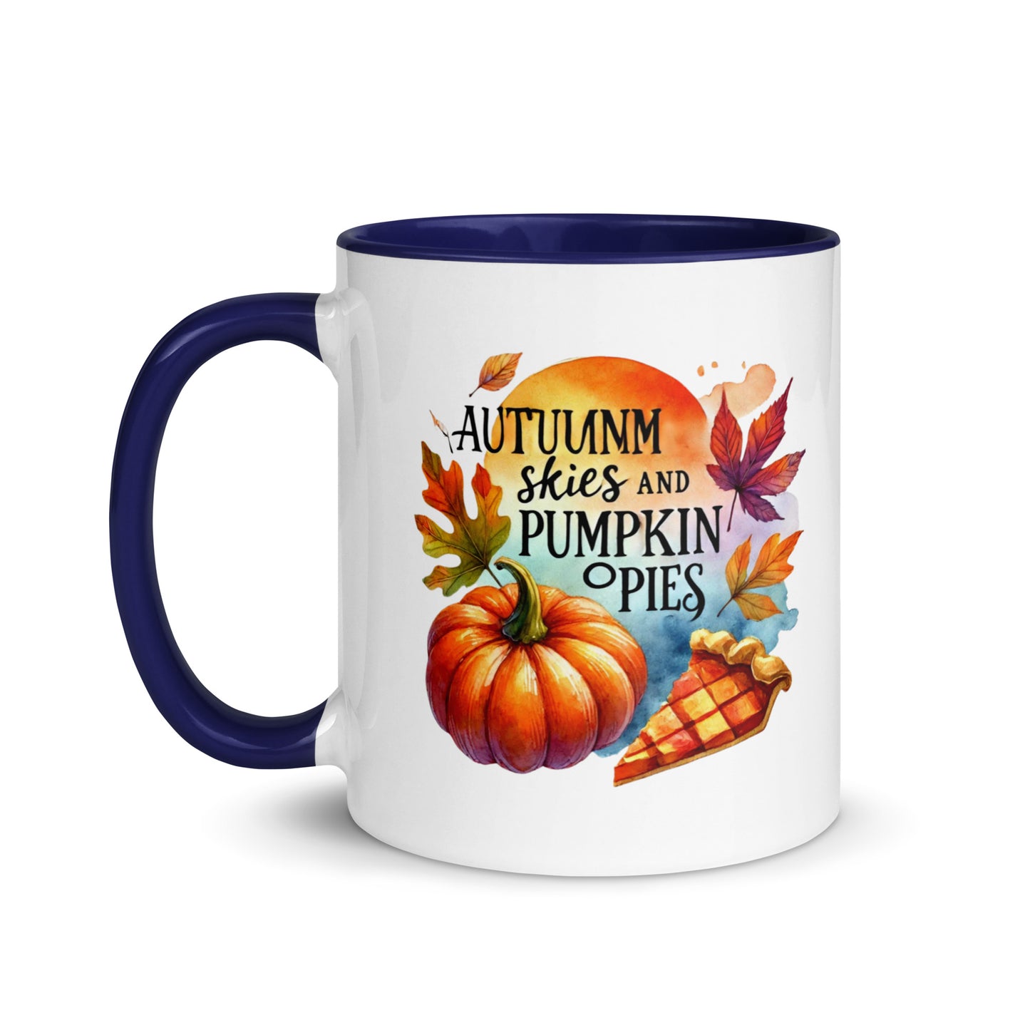 Autumn Skies and Pumpkin Pies Color Mug