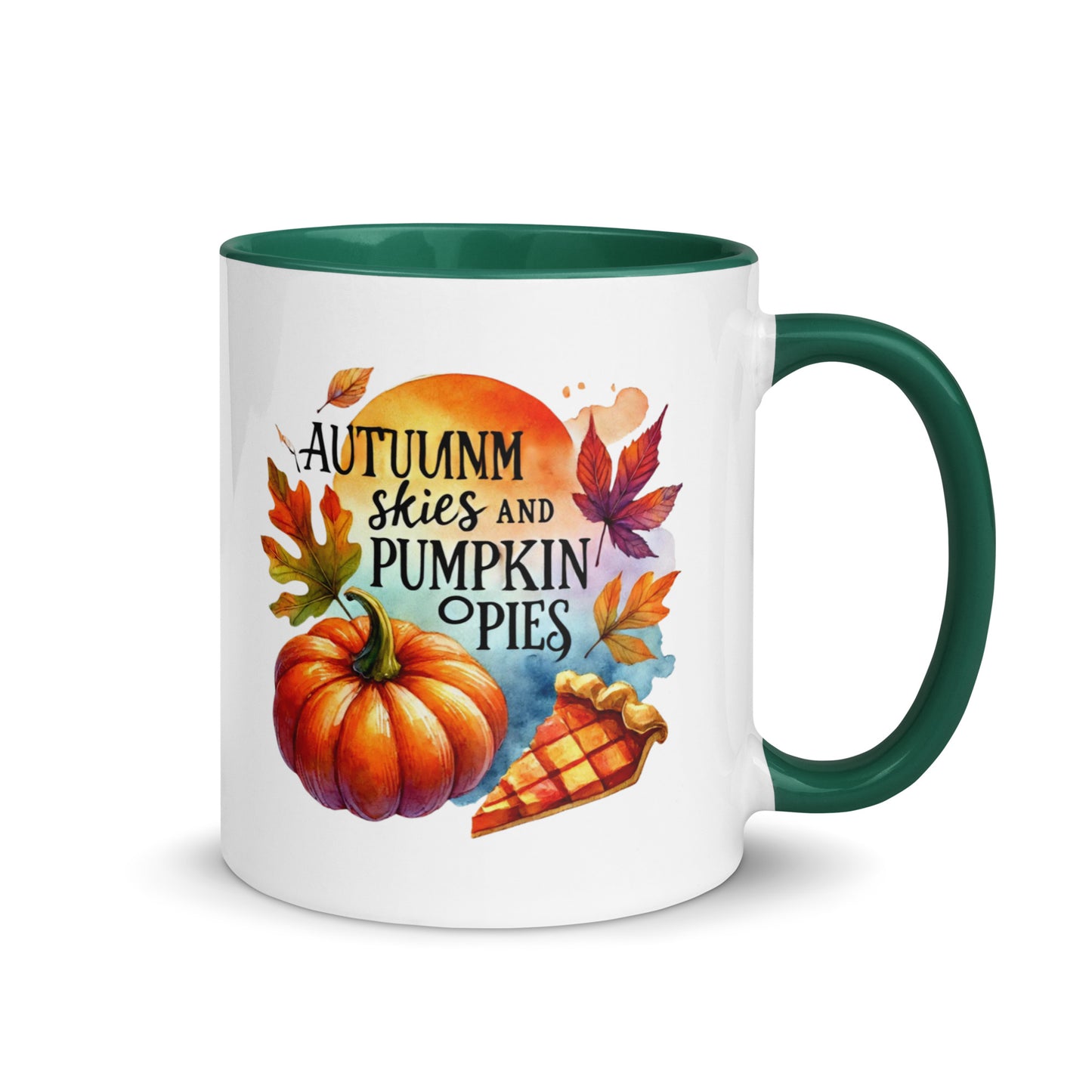 Autumn Skies and Pumpkin Pies Color Mug