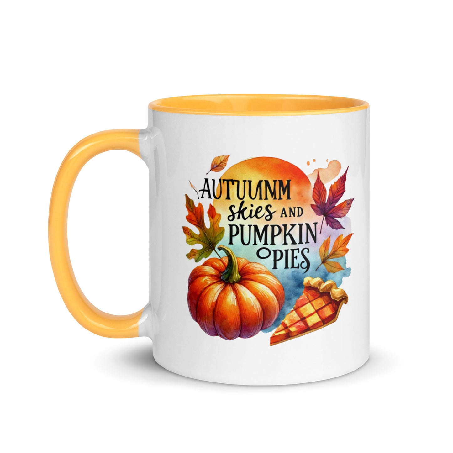 Autumn Skies and Pumpkin Pies Color Mug