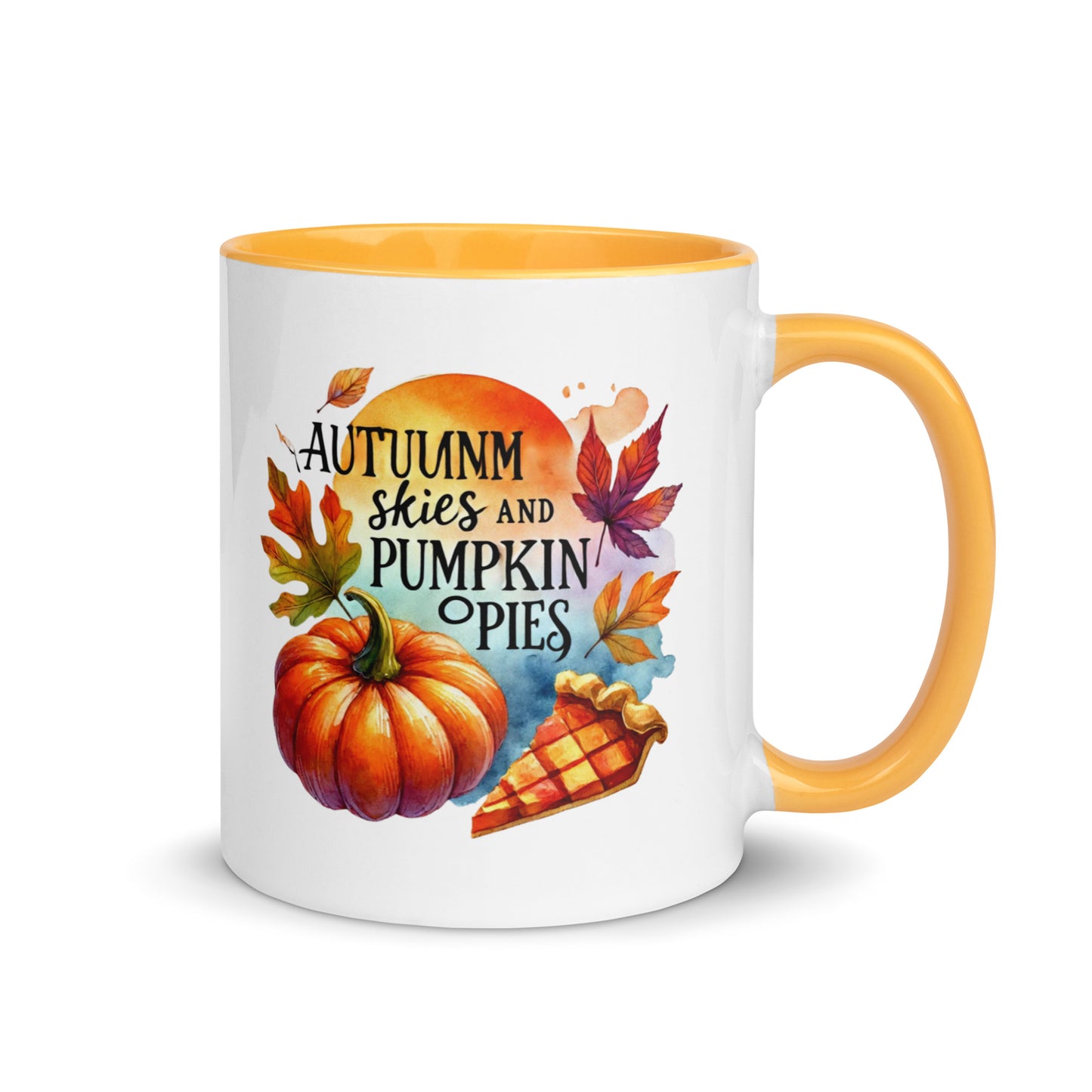 Autumn Skies and Pumpkin Pies Color Mug