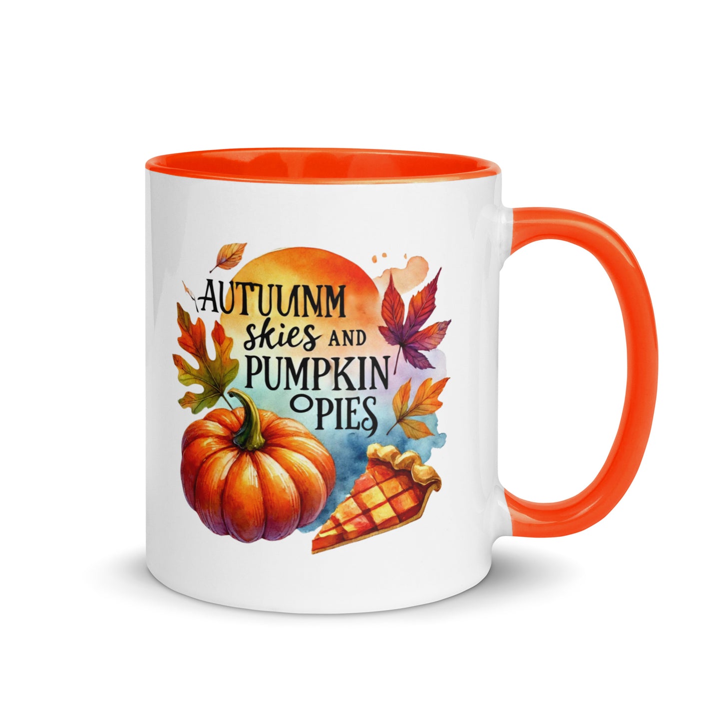 Autumn Skies and Pumpkin Pies Color Mug