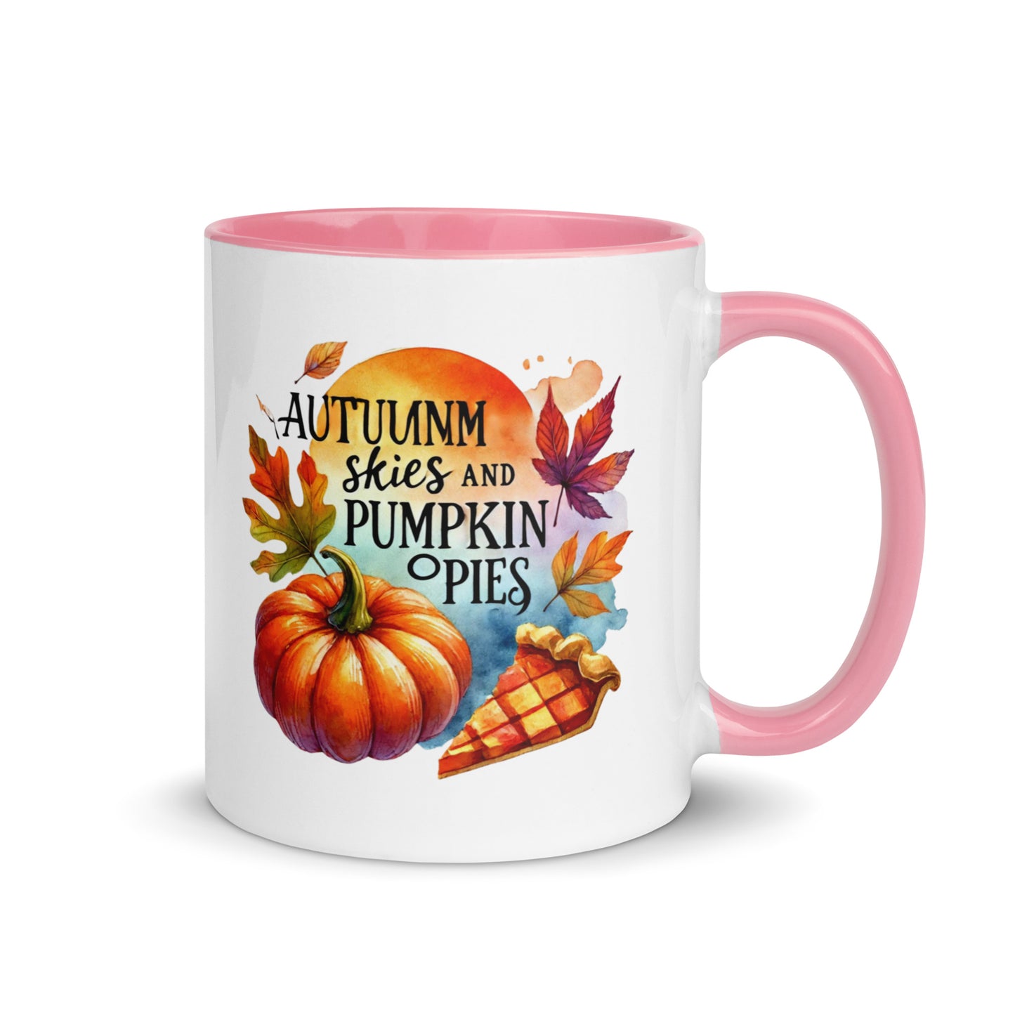 Autumn Skies and Pumpkin Pies Color Mug