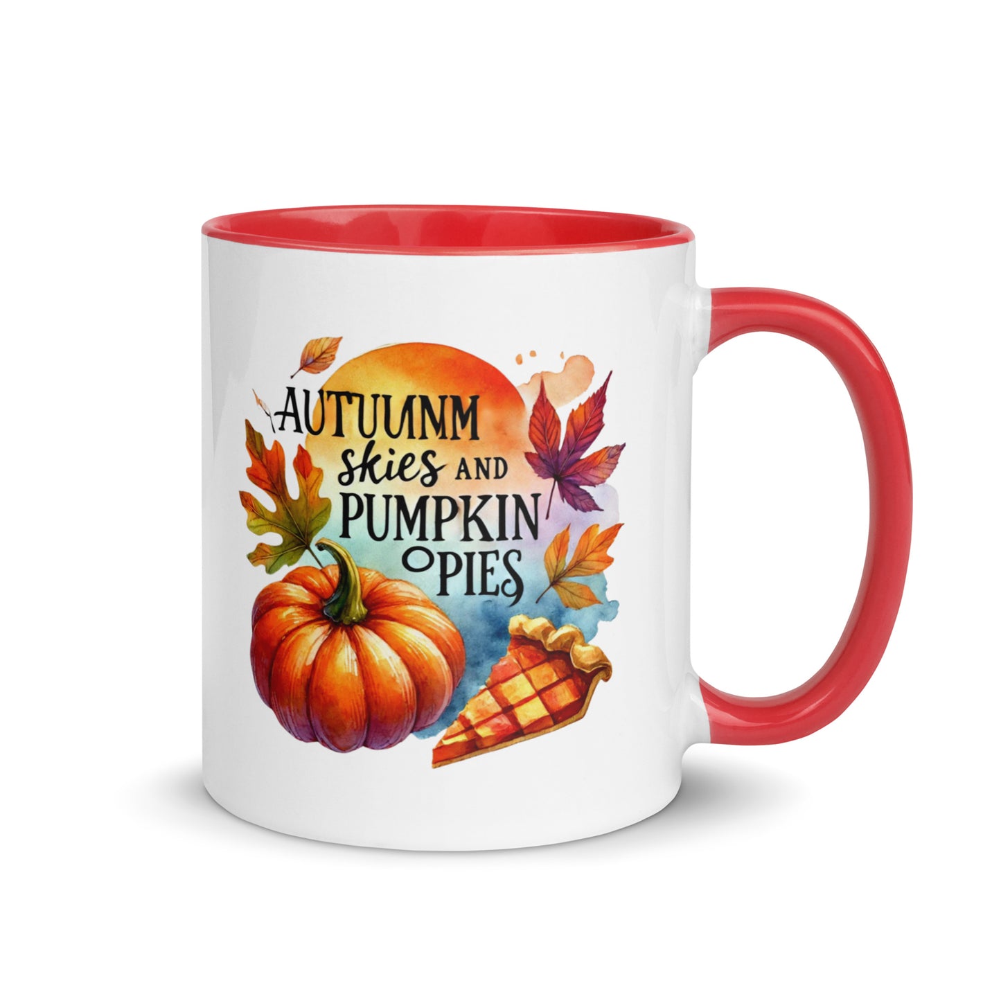 Autumn Skies and Pumpkin Pies Color Mug