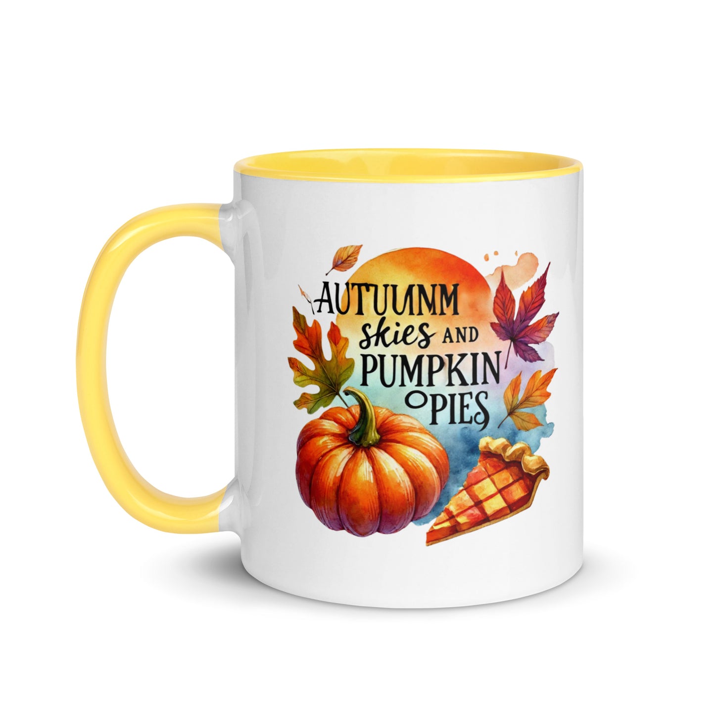 Autumn Skies and Pumpkin Pies Color Mug