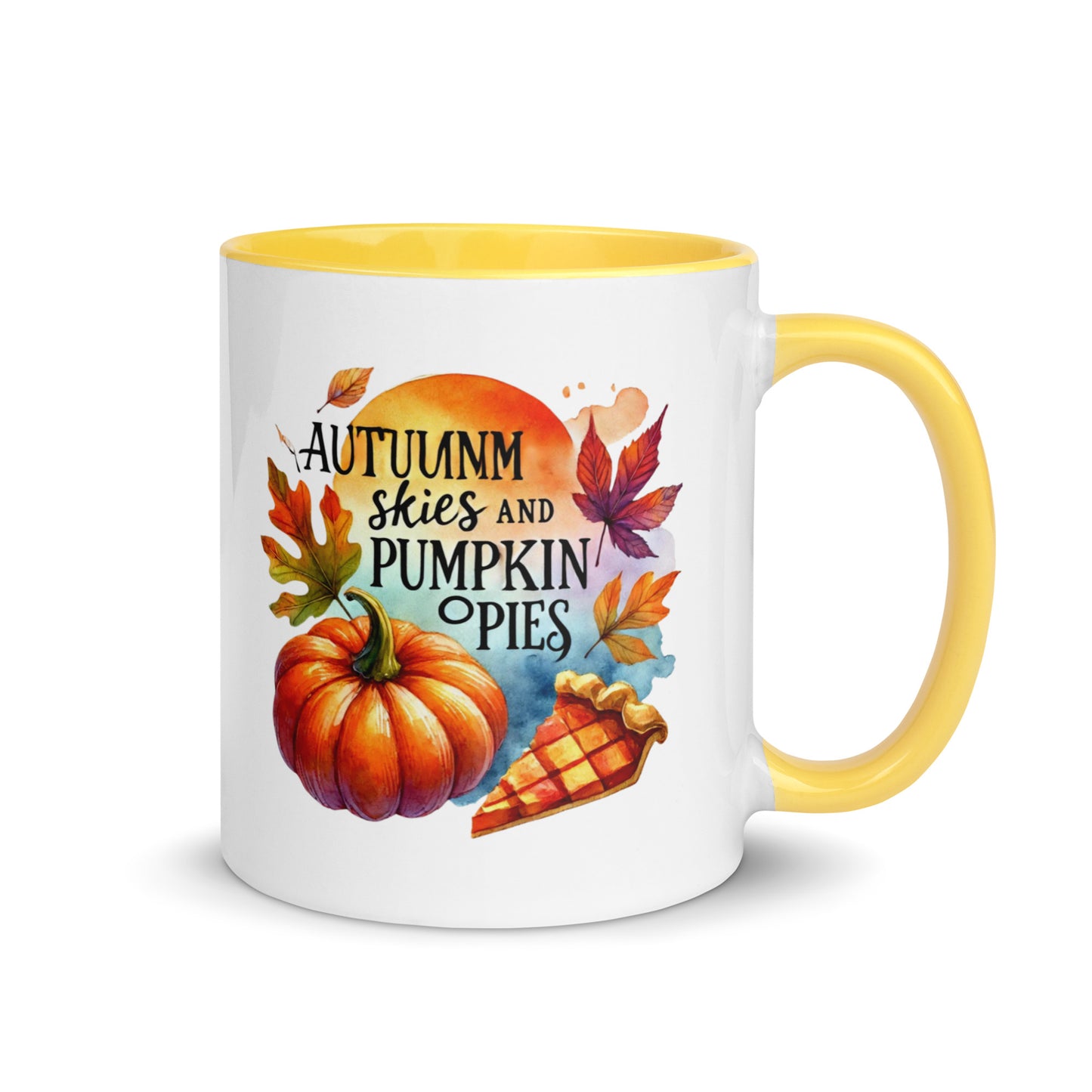 Autumn Skies and Pumpkin Pies Color Mug